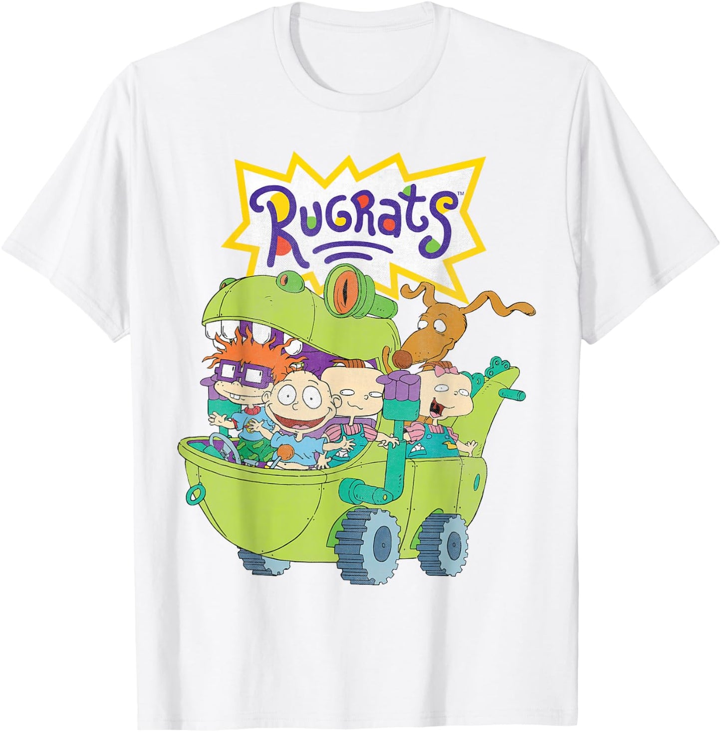 Nickelodeon Rugrats Reptar Wagon Logo T-Shirt - T-Shirt | White