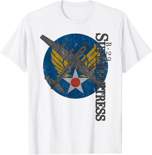B-29 Superfortress Air Corps WWII Bomber Airplane T-Shirt - T-Shirt | White