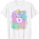 6th Unicorn Birthday girl six years old party gift T-Shirt - T-Shirt | White