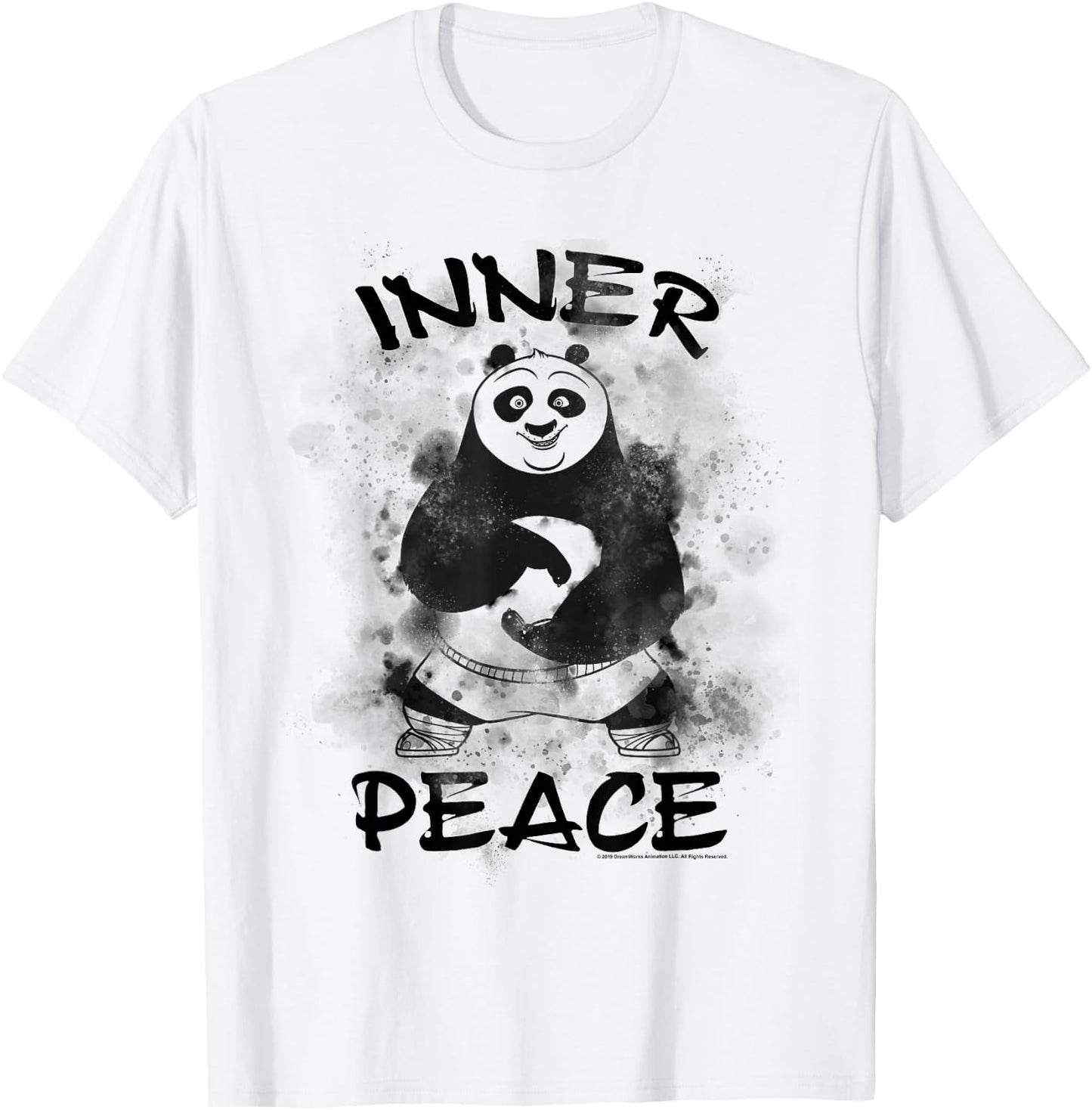 Kung Fu Panda Po Inner Peace Water Color Portrait T-Shirt - T-Shirt | White