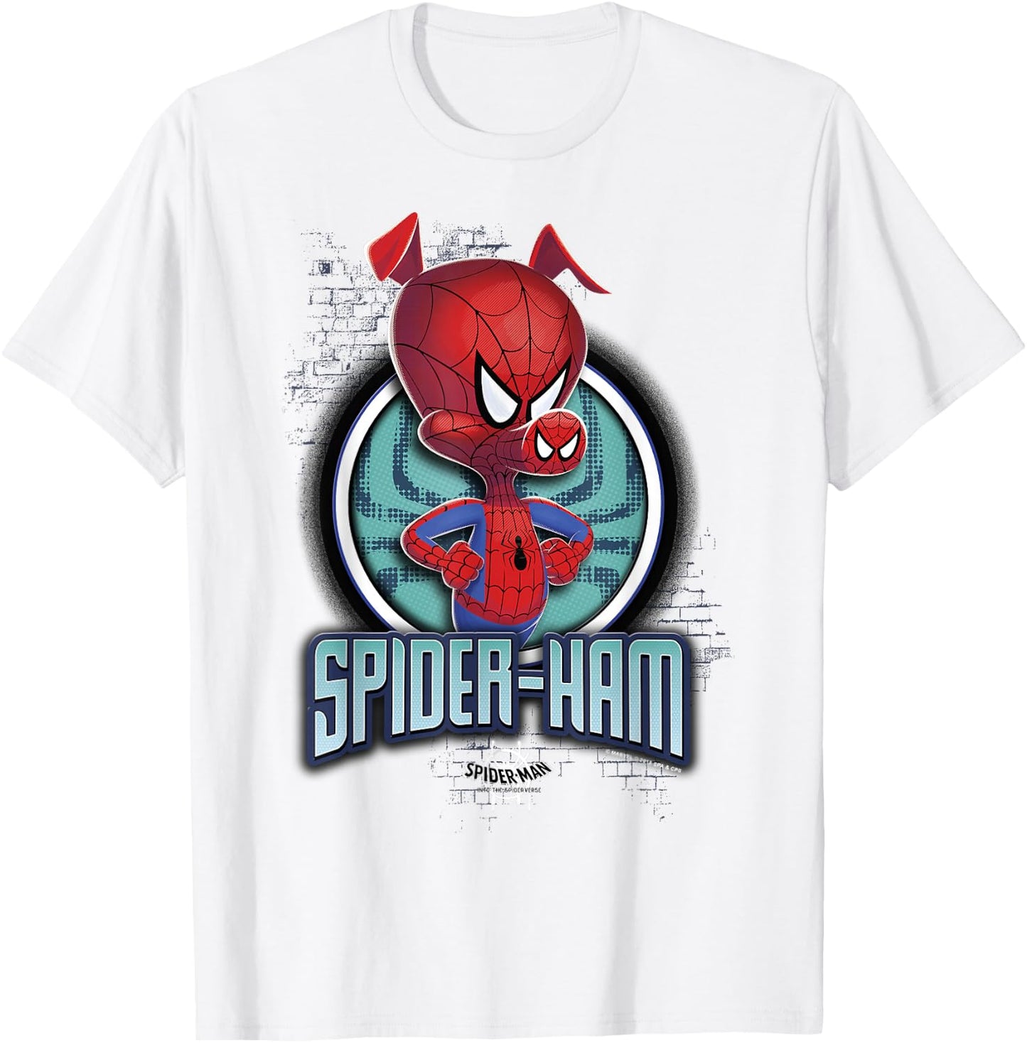 Marvel Spider-Man Spiderverse Spider-Ham Pose T-Shirt - T-Shirt | White