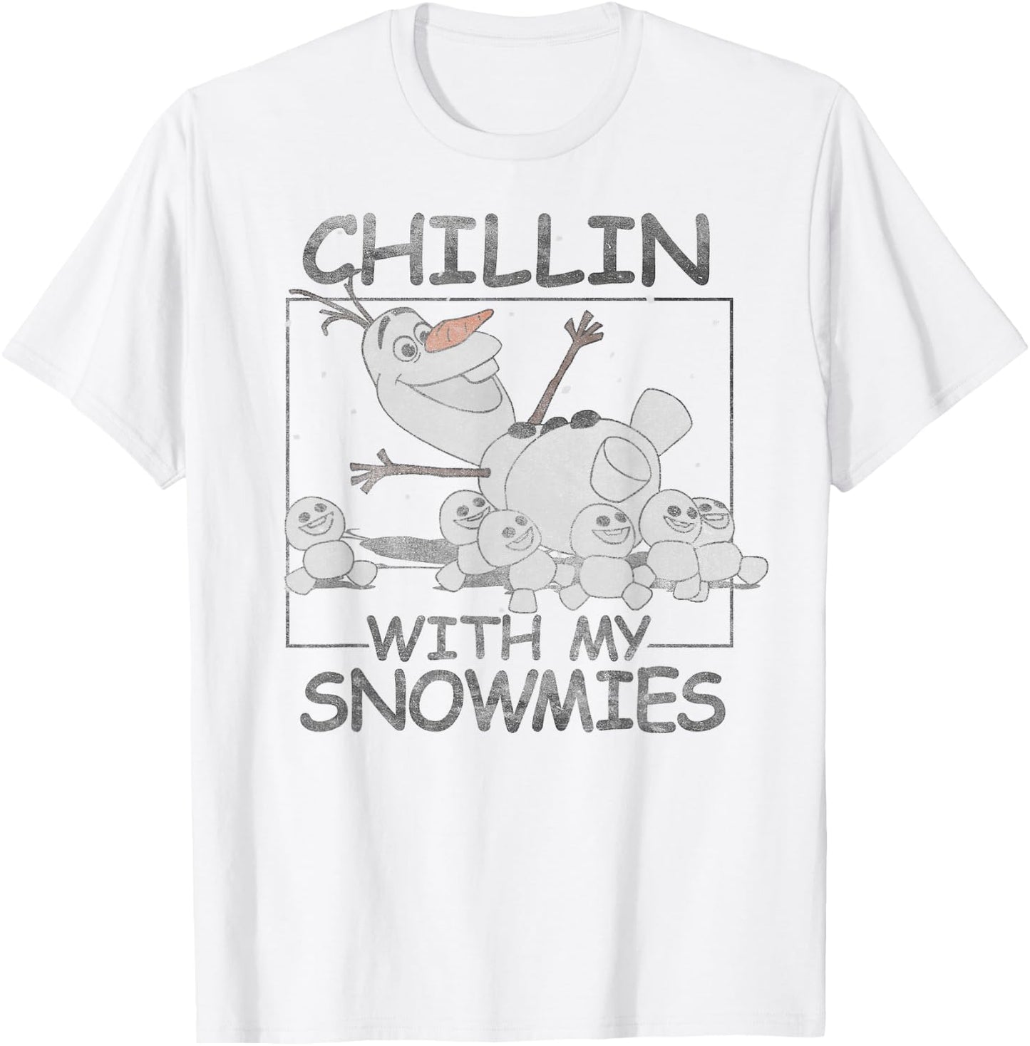 Disney Frozen Olaf Chillin with My Snowmies Portrait Small T-Shirt - T-Shirt | White
