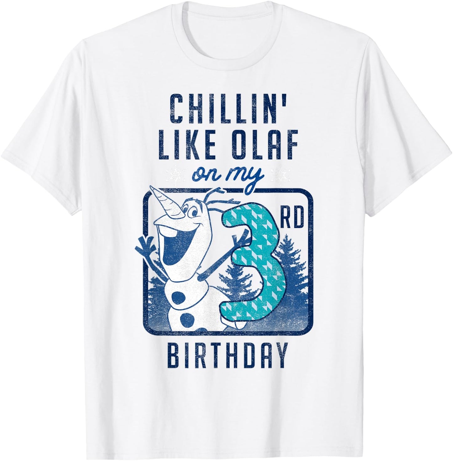 Disney Frozen Olaf Chillin' On My 3rd Birthday T-Shirt - T-Shirt | White