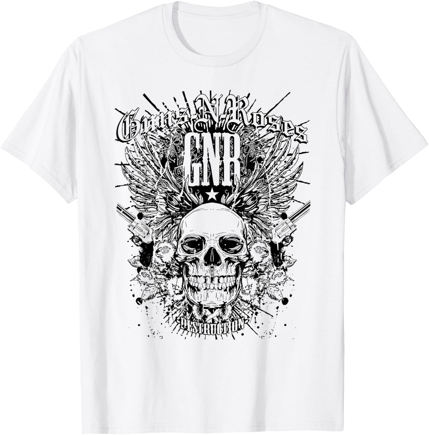 Guns N' Roses Official Destruction White T-Shirt - T-Shirt | White