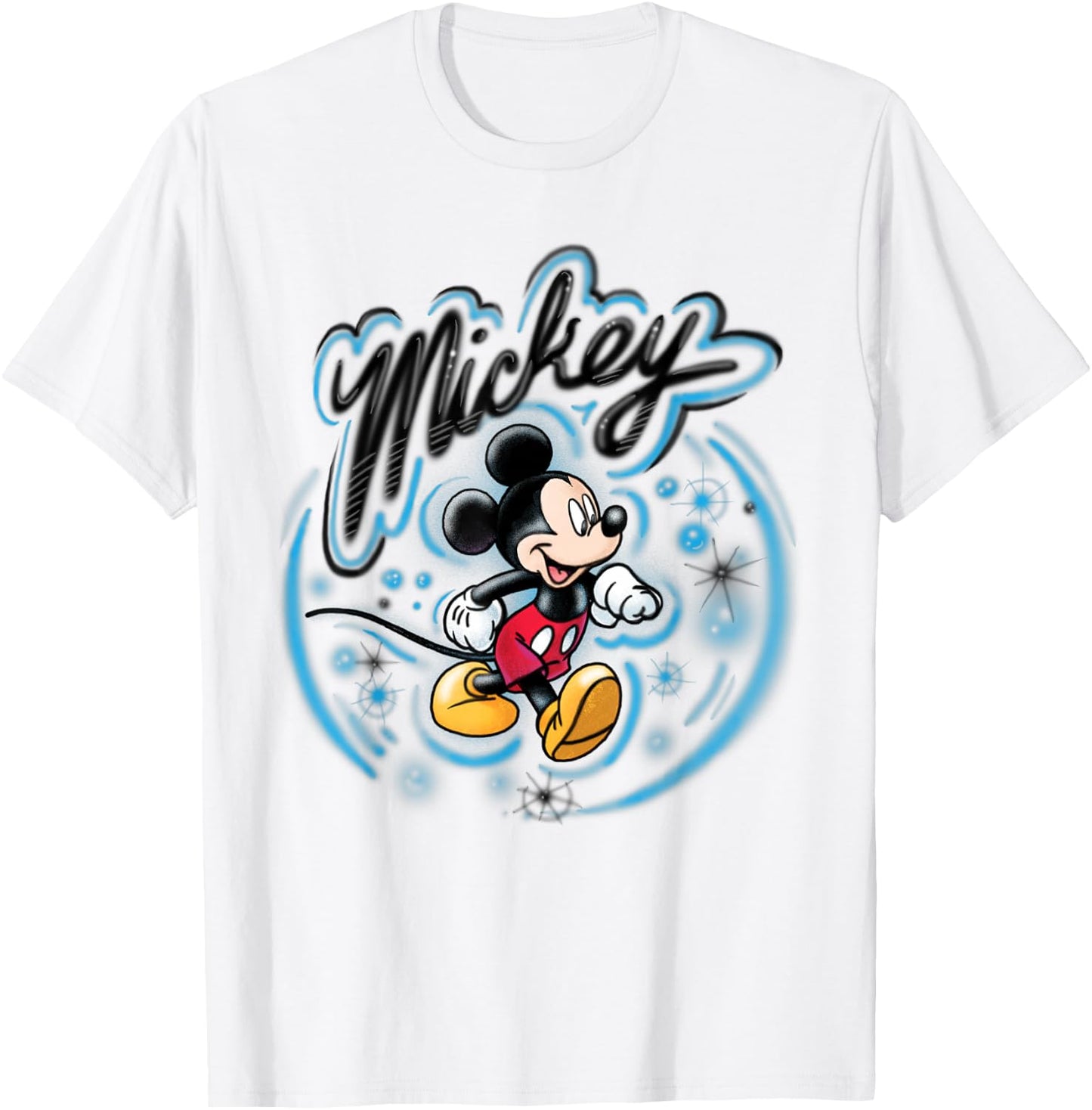Disney Mickey Mouse Airbrush T-Shirt - T-Shirt | White