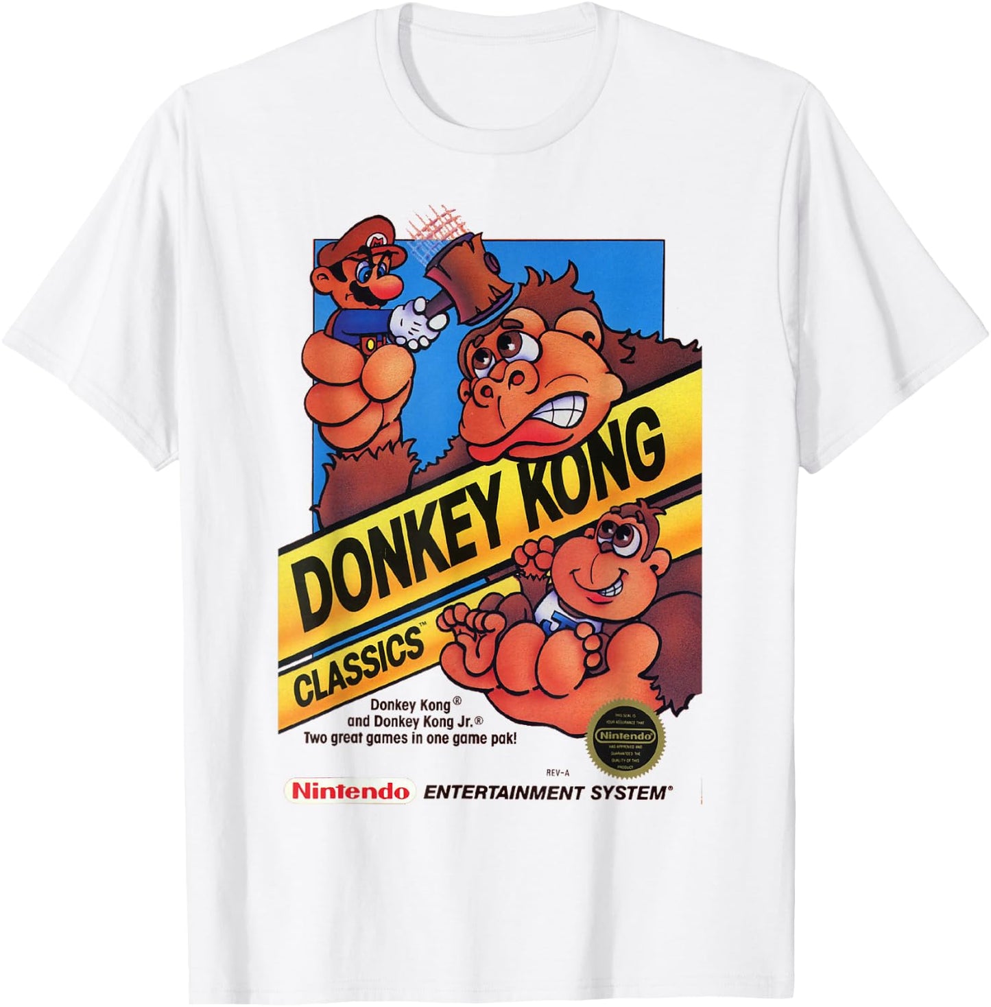 Nintendo Donkey Kong Classics Mario Hammer Graphic T-Shirt - T-Shirt | White