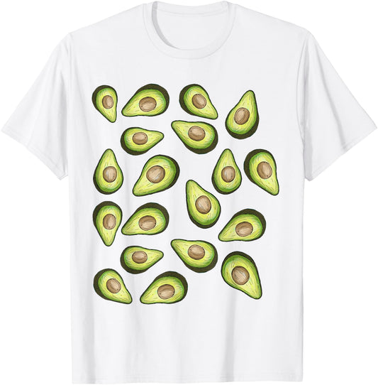 Avocados Pattern Funny Holy Guacamole Costume T-Shirt - T-Shirt | White
