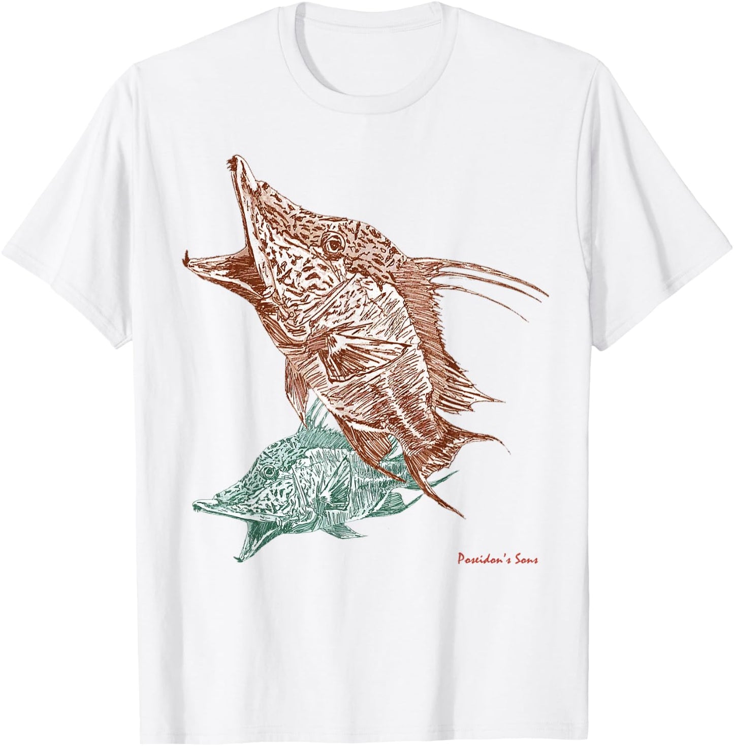 Fishing men hogfish,Outdoors Sports ,Hobby T-Shirt - T-Shirt | White