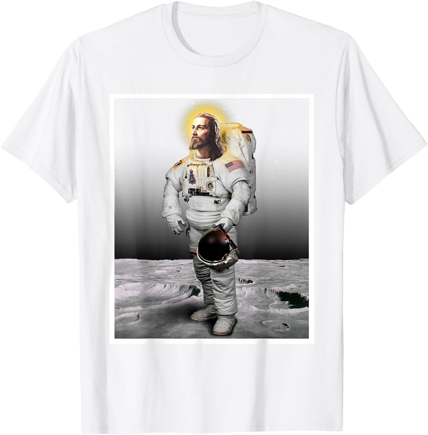 Jesus was an Astronaut Shirt - Sarcastic Funny Jesus T-Shirt - T-Shirt | White