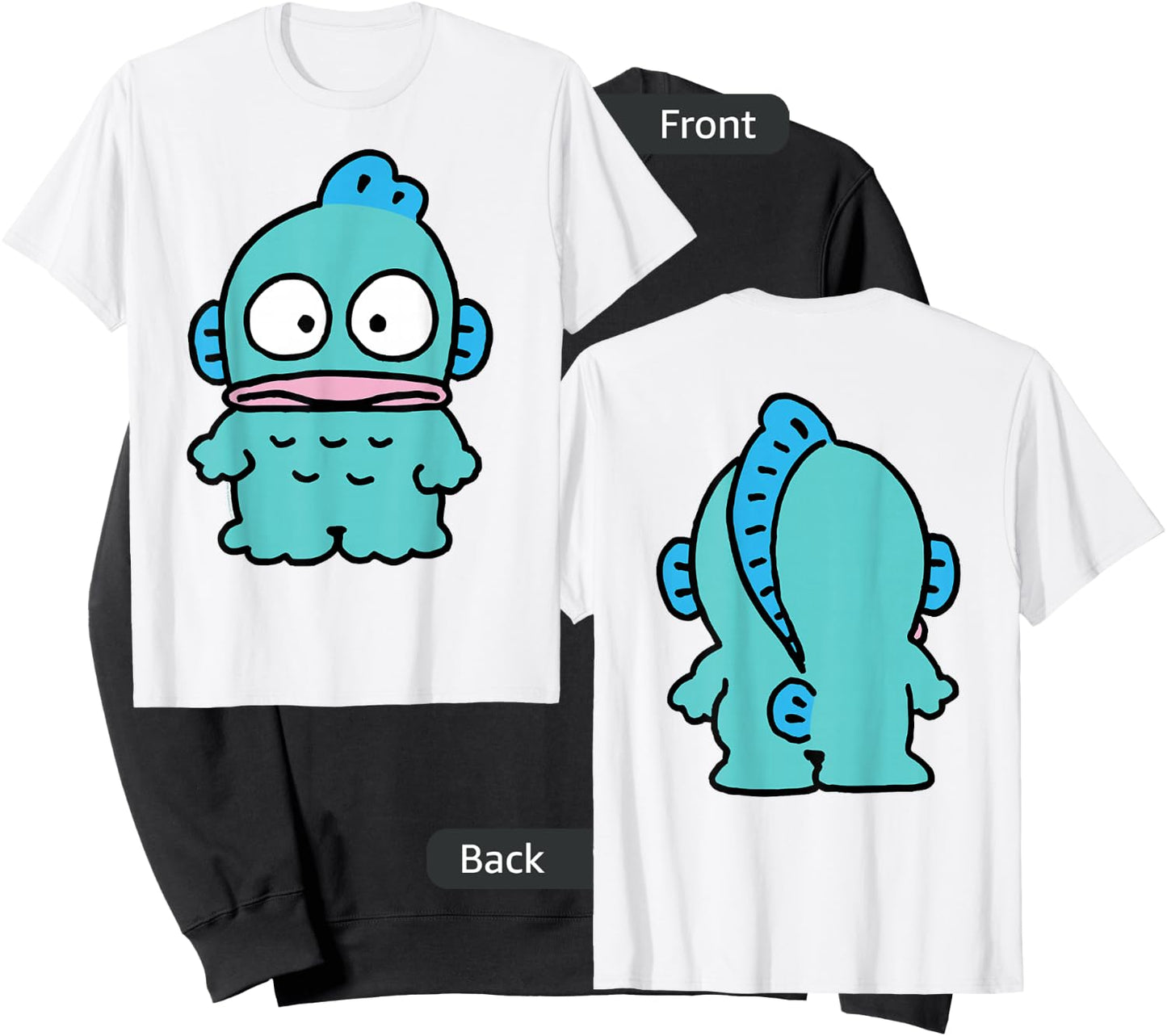 Hangyodon Front and Back Shirt Sweatshirt - Sweatshirt | Black