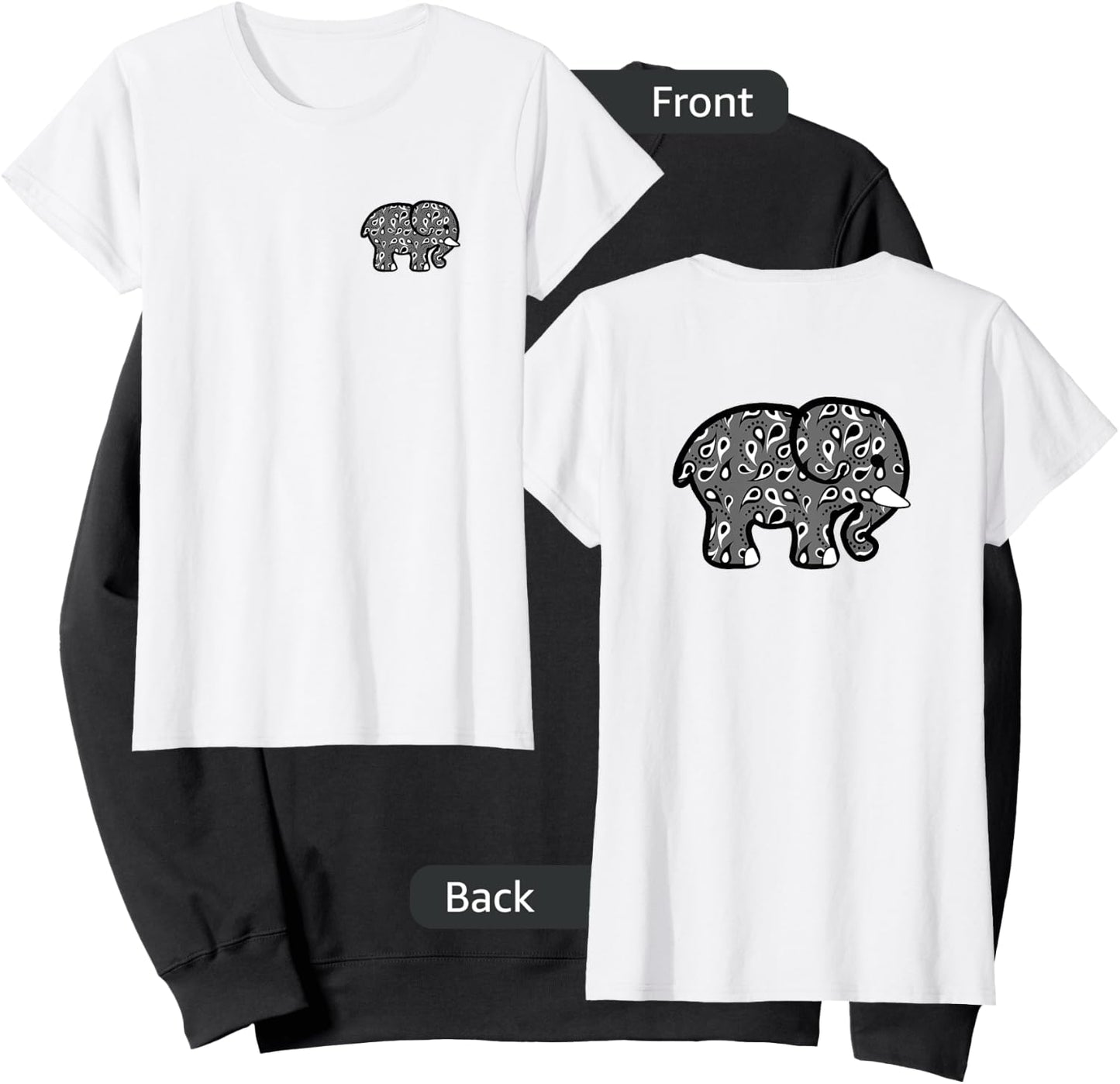 Elephant Ivory Cute Stylish Girls Gift Novelty Sweatshirt - Sweatshirt | Black