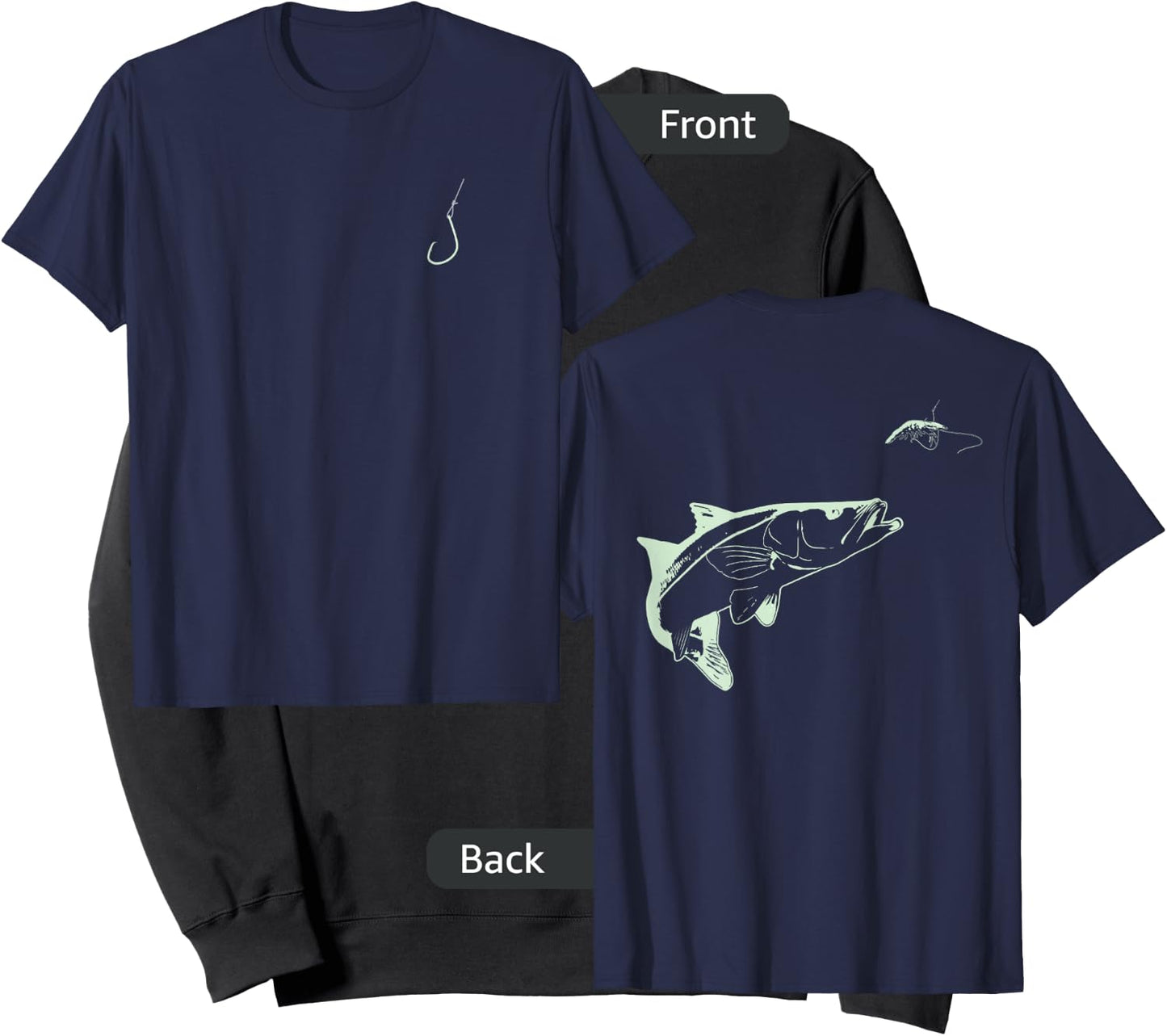 Snook Eating Shrimp Fishing Angler Sweatshirt - Sweatshirt | Black