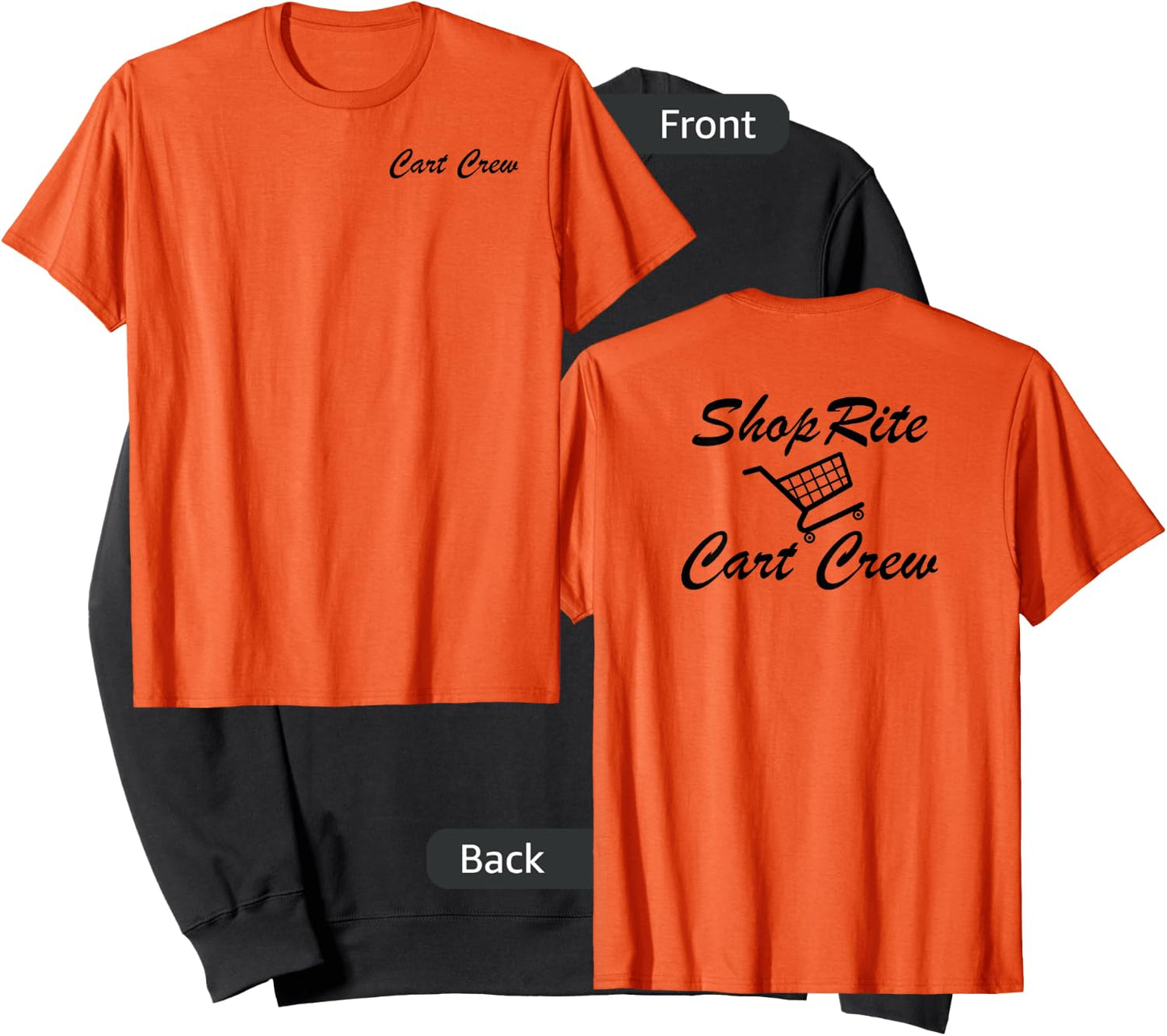 ShopRite Cart Crew Shopping Cart Patrol Shirt Orange Sweatshirt - Sweatshirt | Black