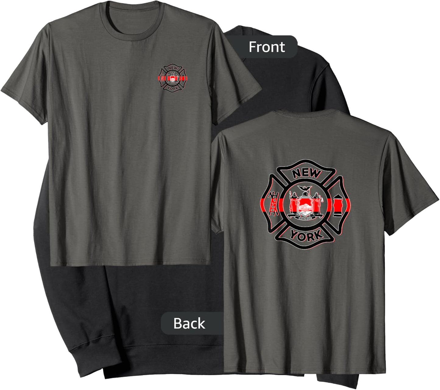 New York Fire Police Department Firefighters Firemen Sweatshirt - Sweatshirt | Black
