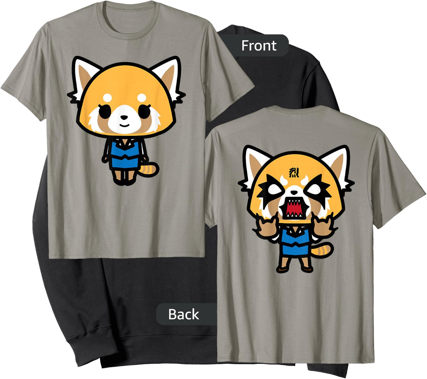 Aggretsuko Sweet Front and Rage Back Shirt Sweatshirt - Sweatshirt | Black