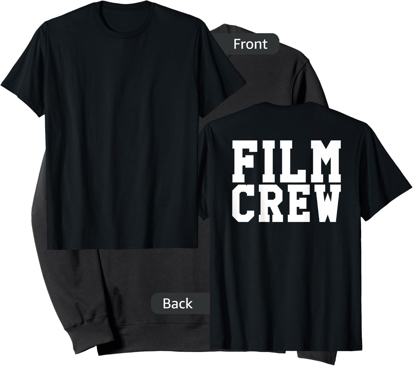 BACK ONLY Film Crew TV Camera Production Shirt Sweatshirt - Sweatshirt | Black