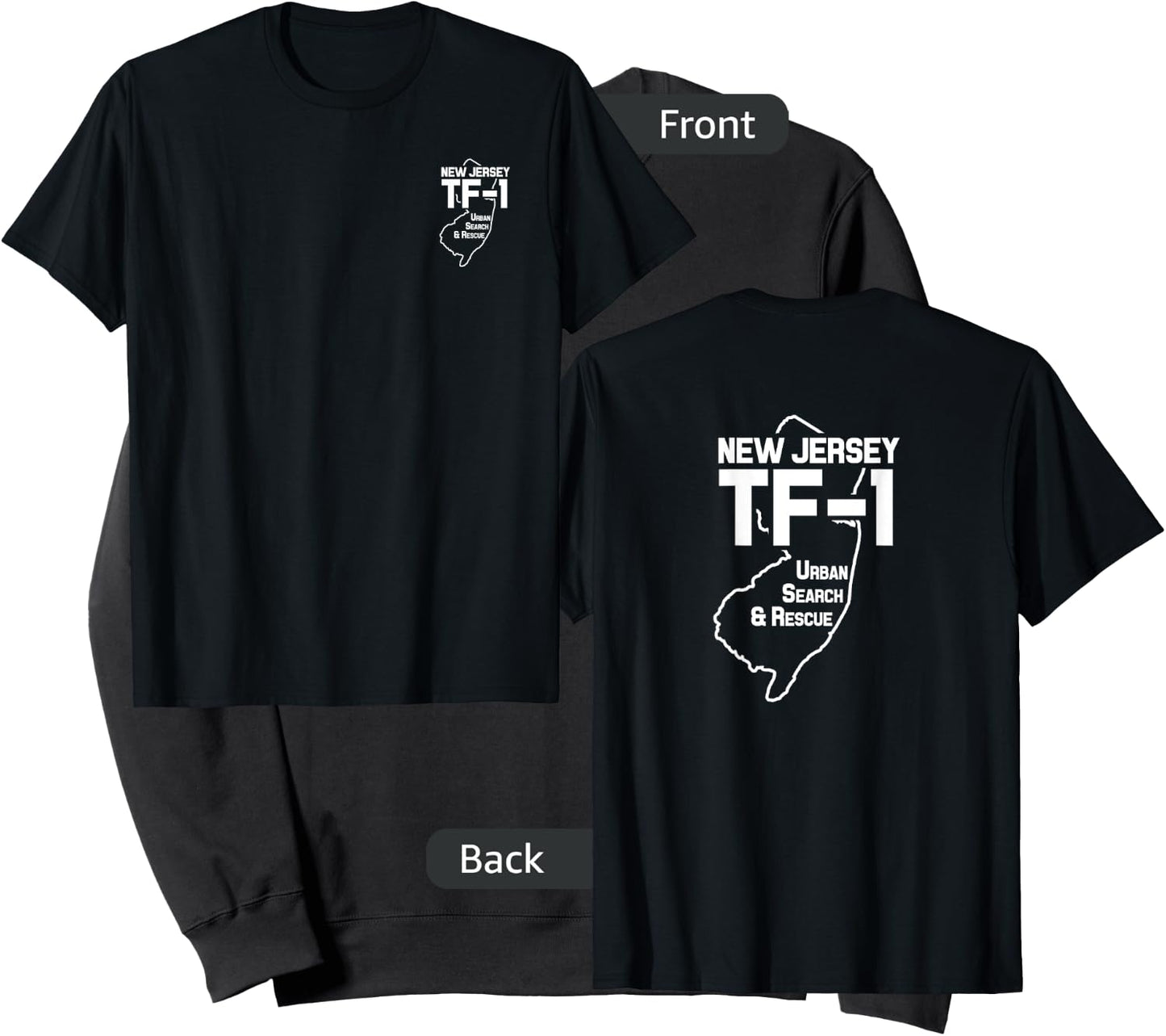 Urban Search & Rescue New Jersey Task Force 1 NJ-TF1 Duty Sweatshirt - Sweatshirt | Black