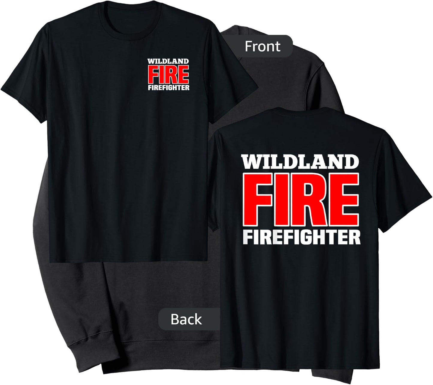 Wildland Fire Rescue Department Firefighters Firemen Uniform Sweatshirt - Sweatshirt | Black