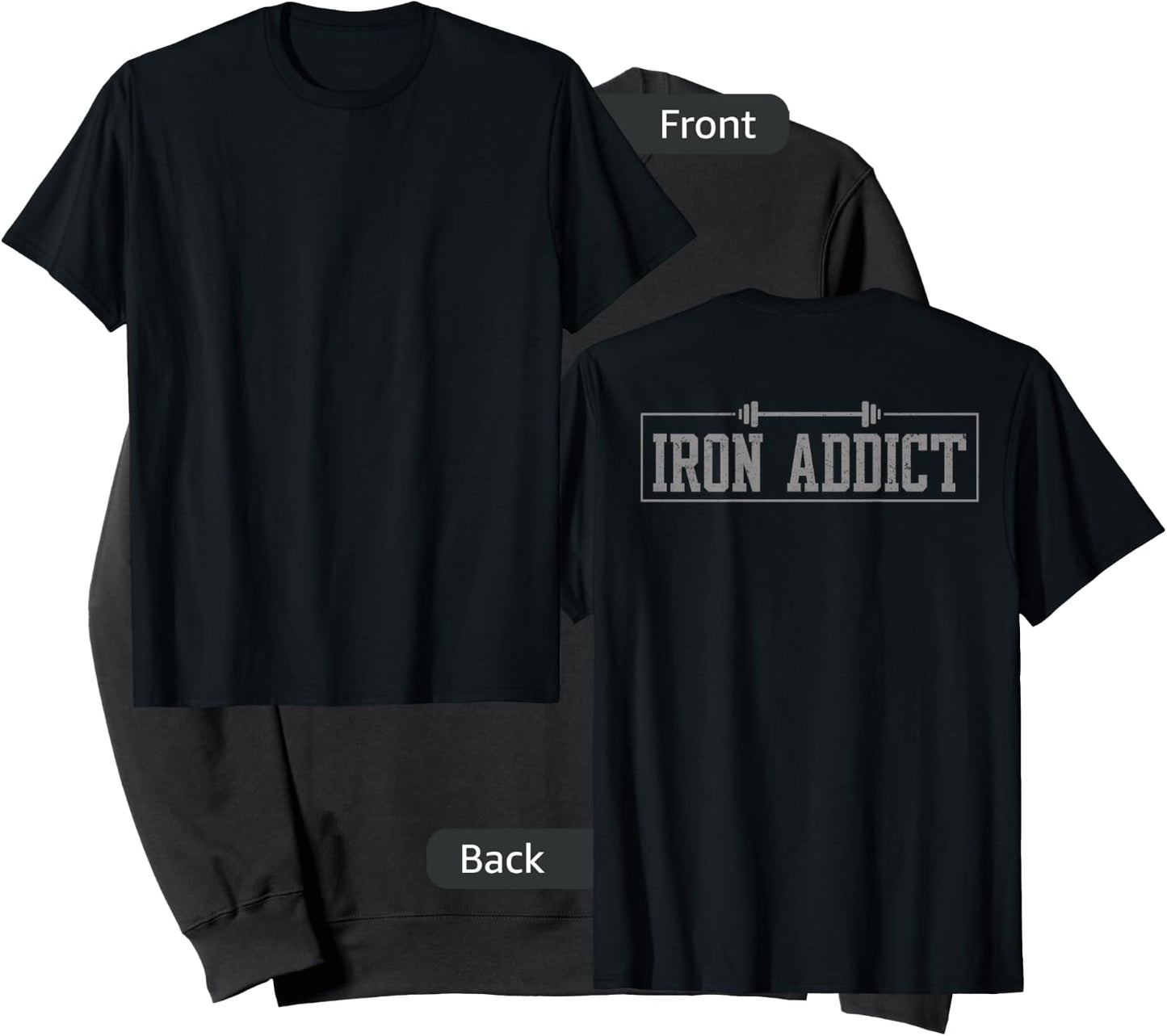 Iron Addict Gym Fitness Lifting Bodybuilder Workout Sweatshirt - Sweatshirt | Black