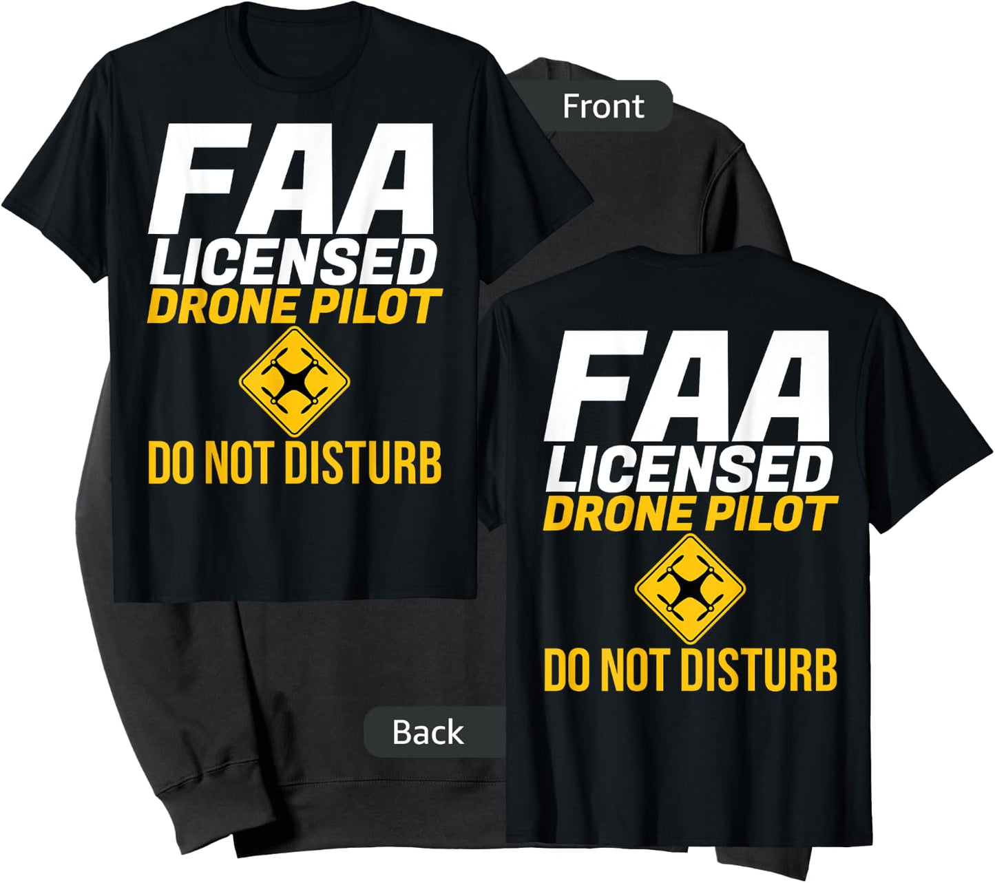 Do Not Disturb FAA Certified Drone Pilot -Front Rear Sweatshirt - Sweatshirt | Black