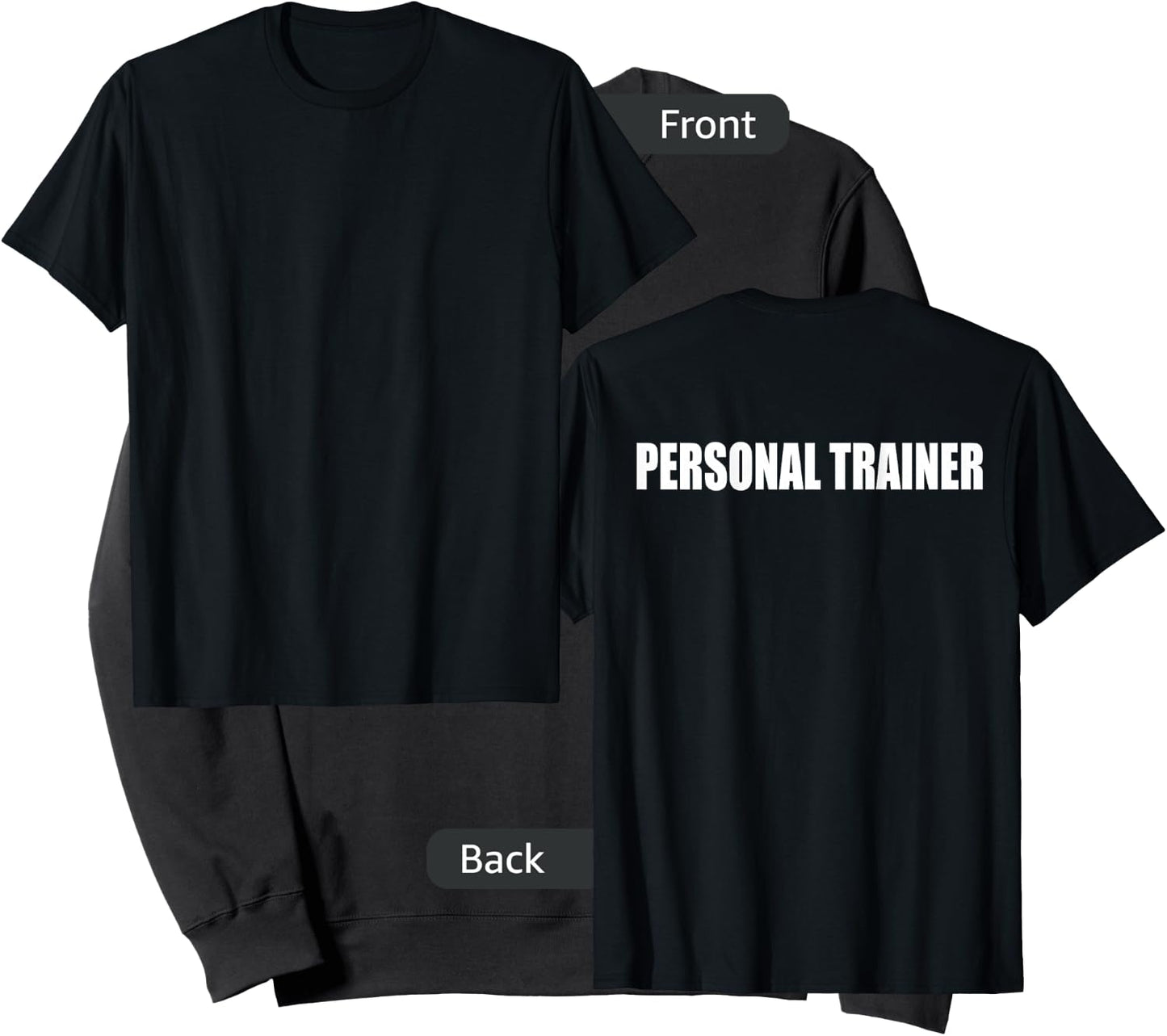 Personal Trainer Shirt - Back Print Sweatshirt - Sweatshirt | Black