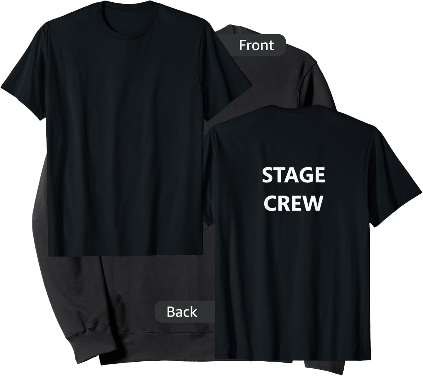 Stage Crew Movie Film Staff Job TV Show (BACK-PRINTED ONLY) Sweatshirt - Sweatshirt | Black