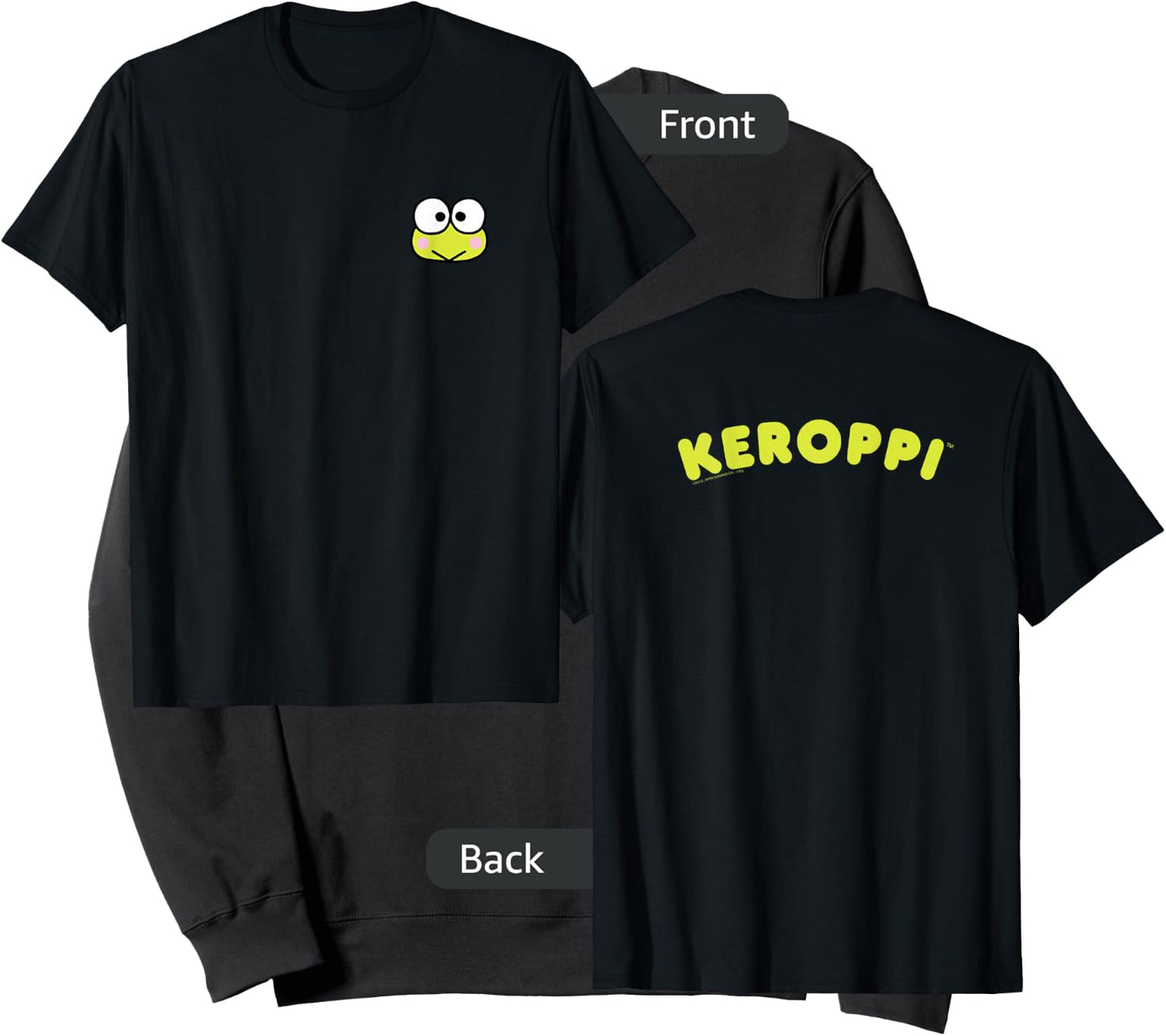 Keroppi Front and Back Logo Shirt Sweatshirt - Sweatshirt | Black