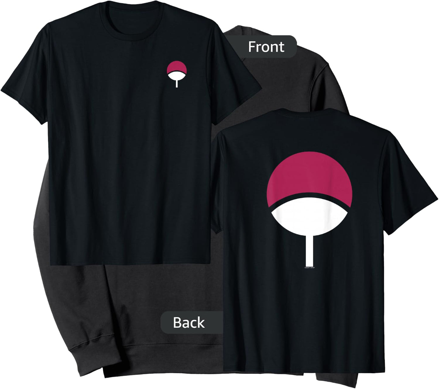 Naruto Shippuden Sasuke Uchiha Icon Front and Back Anime Sweatshirt - Sweatshirt | Black
