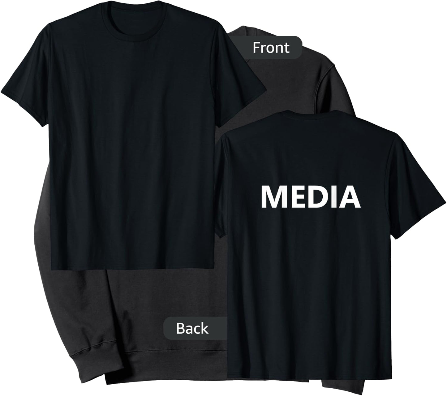 Media Staff Job Camera Guy Reporter Journalist (Back Print) Sweatshirt - Sweatshirt | Black