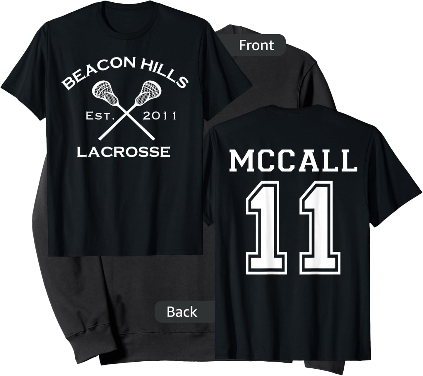 Beacon Hills Lacrosse McCall 11 Teen Wolf Inspired Sweatshirt - Sweatshirt | Black
