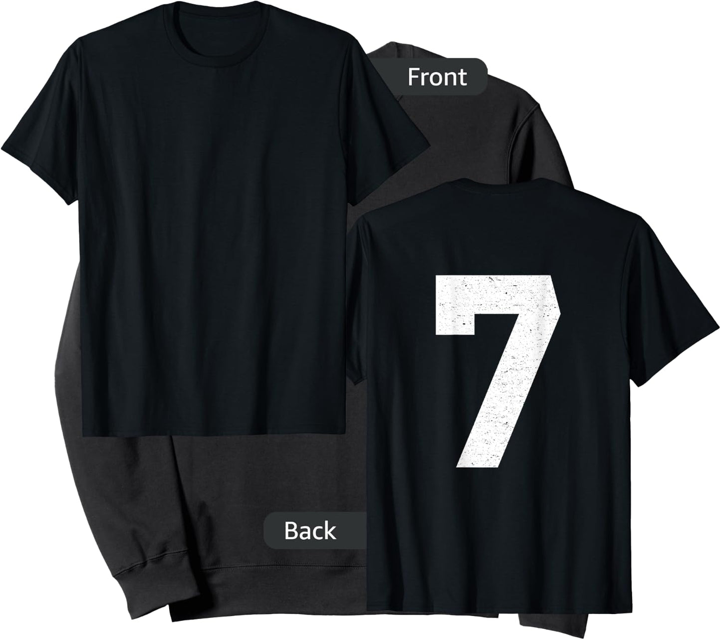 #7 Jersey Uniform Varsity Sports Number, 7th Birthday Sweatshirt - Sweatshirt | Black
