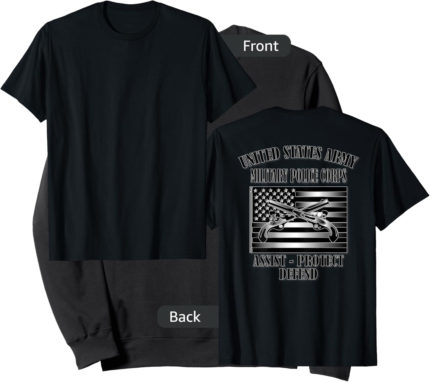 U.S. Army Military Police Corps (Back Design) Sweatshirt - Sweatshirt | Black