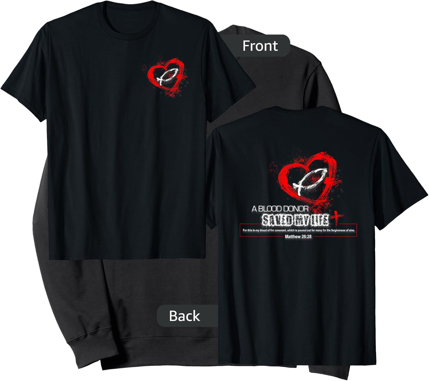 A Blood Donor Saved My Life Christian - Dark Styles Sweatshirt - Sweatshirt | Black