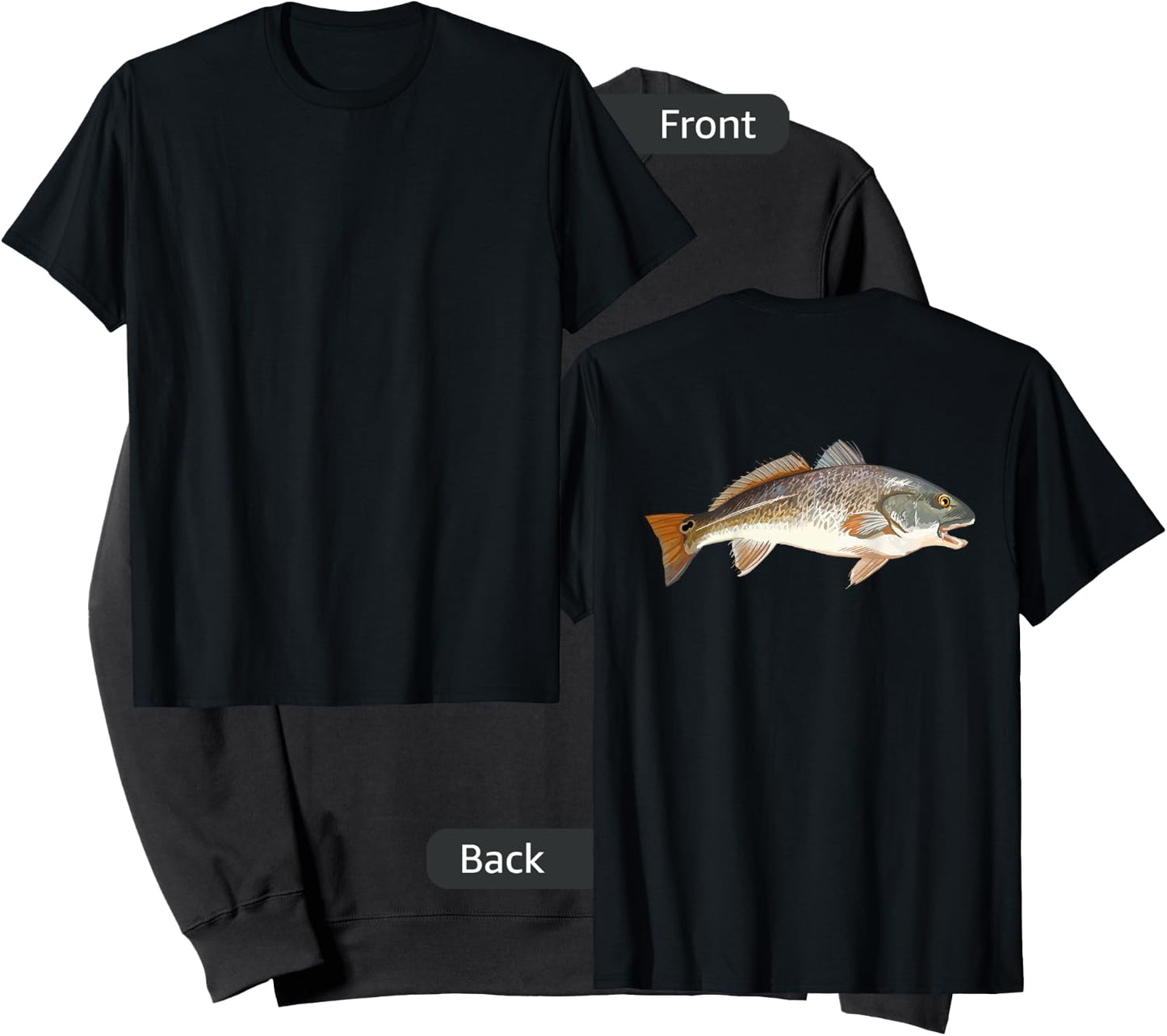 Redfish | Red Drum Fish Shirt Sweatshirt - Sweatshirt | Black