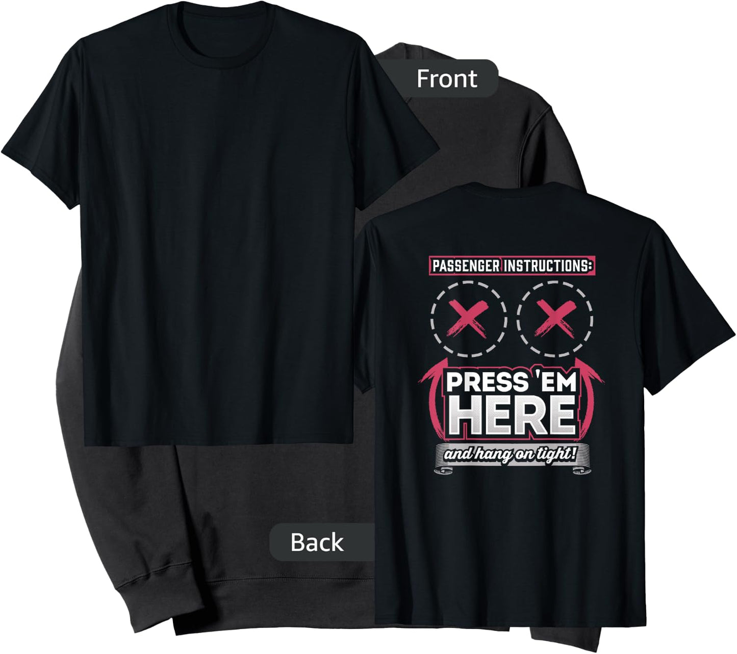 Passenger Instructions Press them Here Biker Shirt Sweatshirt - Sweatshirt | Black