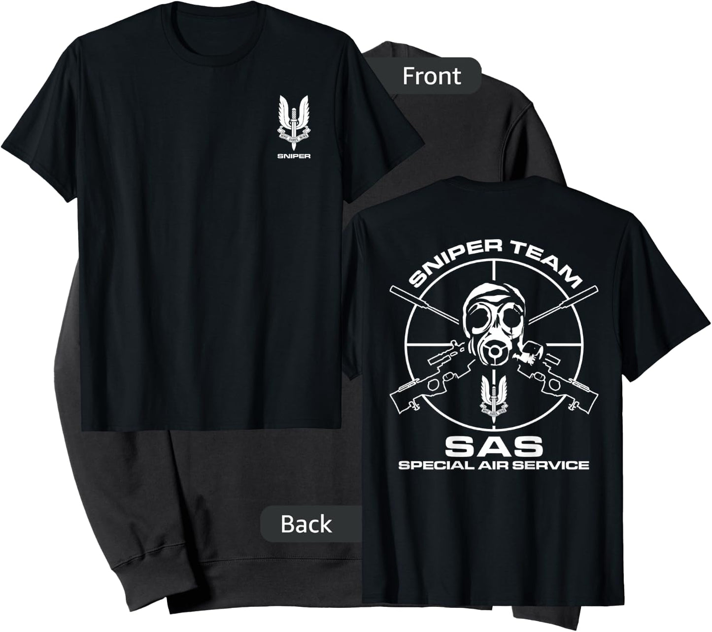 SAS Special Forces Sniper Sweatshirt - Sweatshirt | Black
