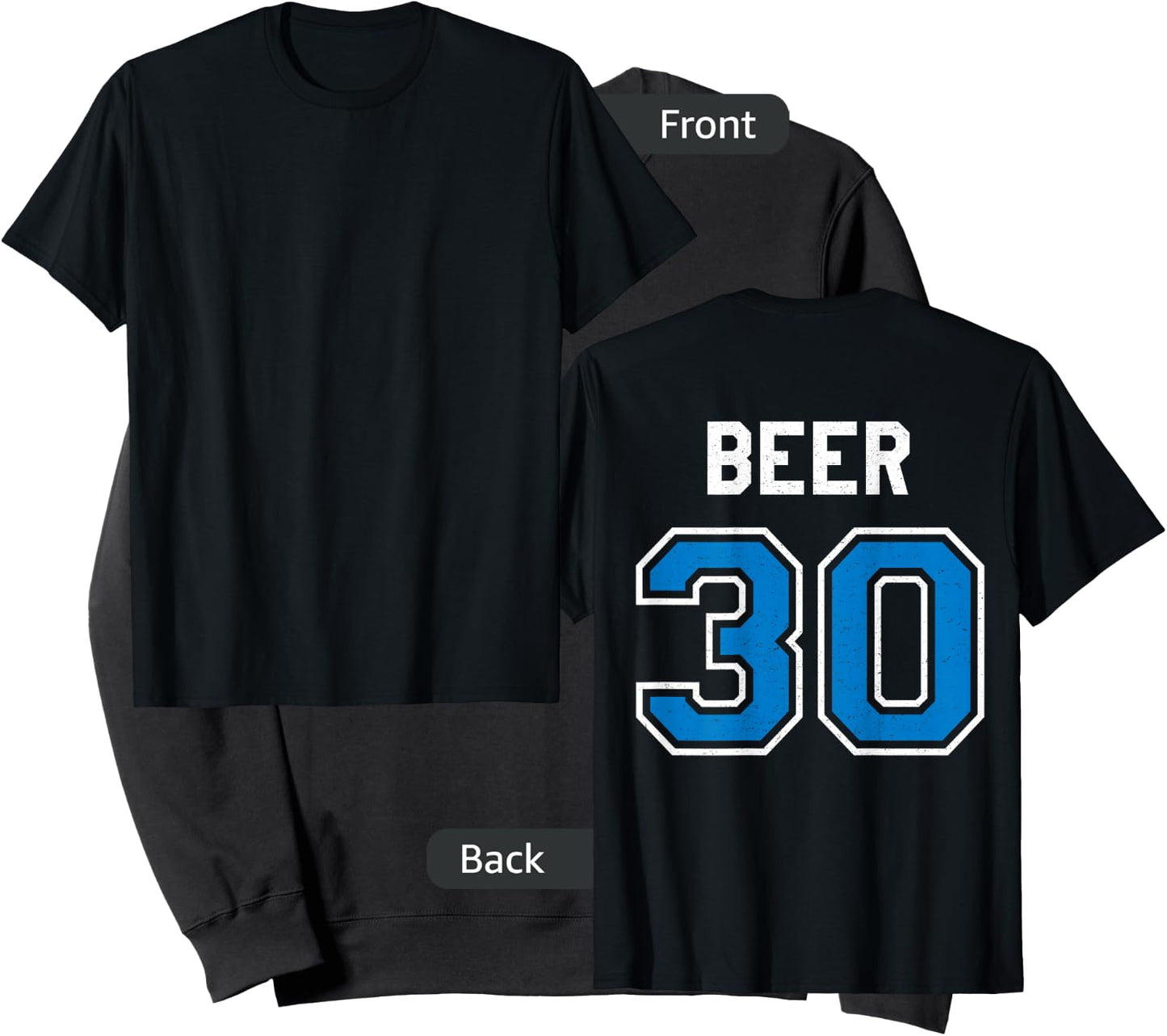 Beer 30 Athlete Uniform Jersey Funny Gag Gift Blue Sweatshirt - Sweatshirt | Black
