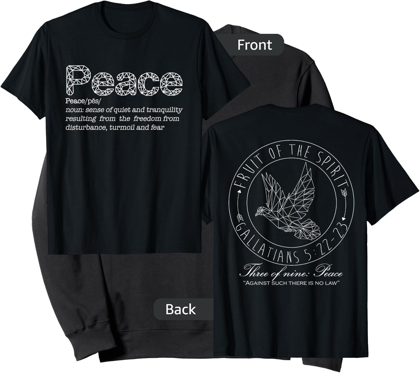 Christian Graphic Peace Sweatshirt - Sweatshirt | Black