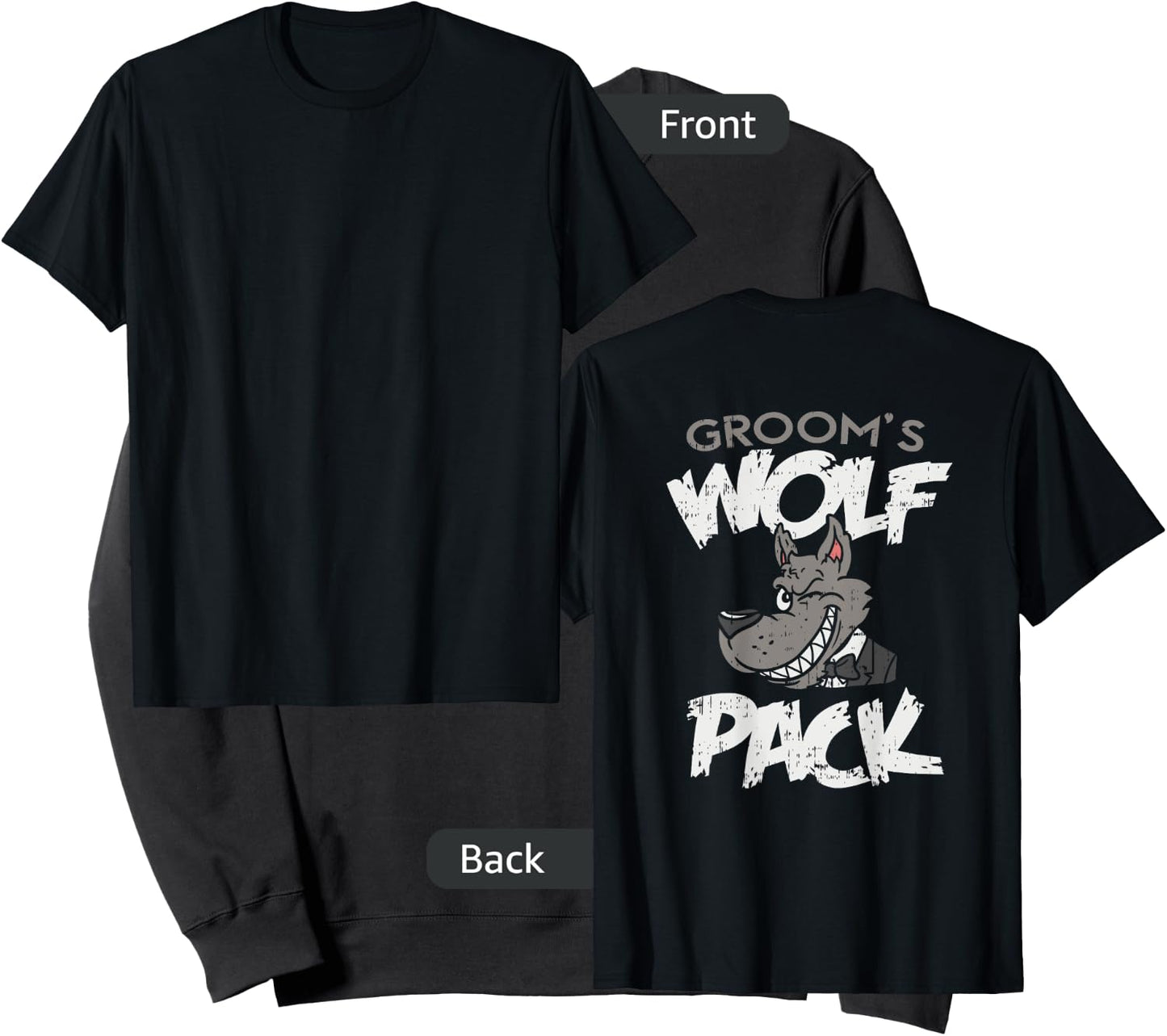 Bachelor Party T Shirts, Wolf Pack Member Graphic Sweatshirt - Sweatshirt | Black