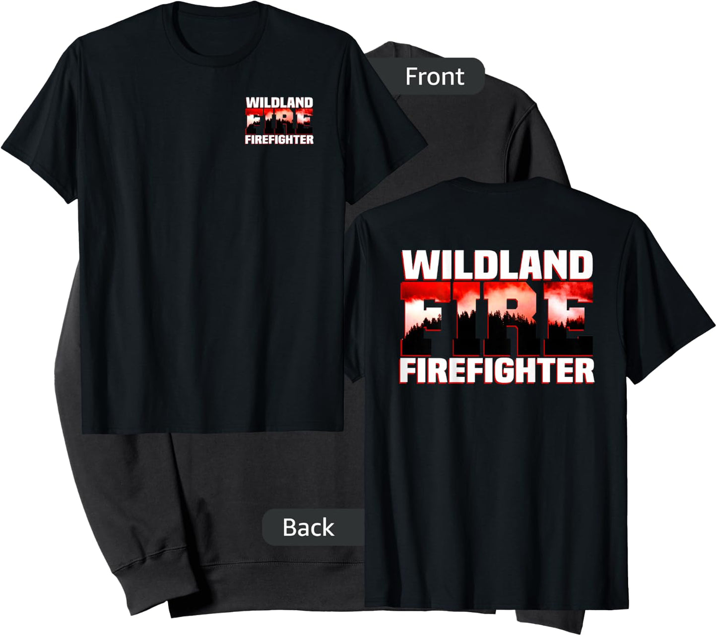 Wildland Fire Rescue Department Firefighters Firemen Uniform Sweatshirt - Sweatshirt | Black