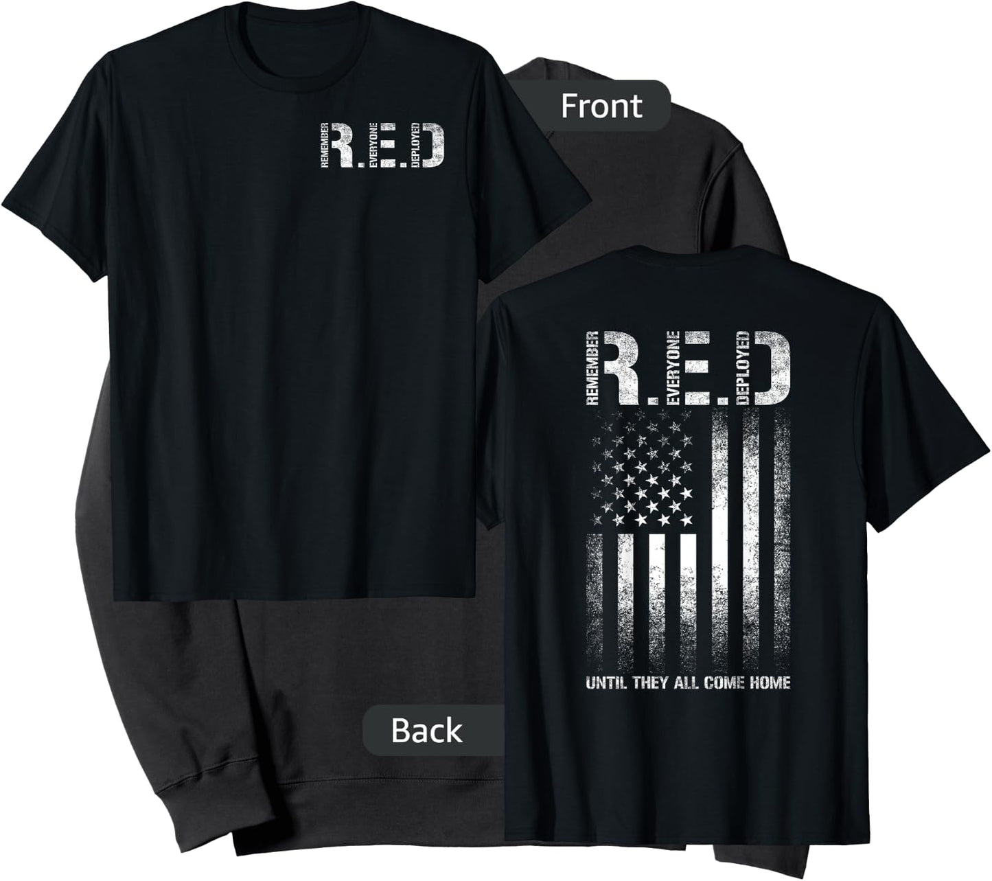 R.E.D Friday - US Military & Veteran Sweatshirt - Sweatshirt | Black
