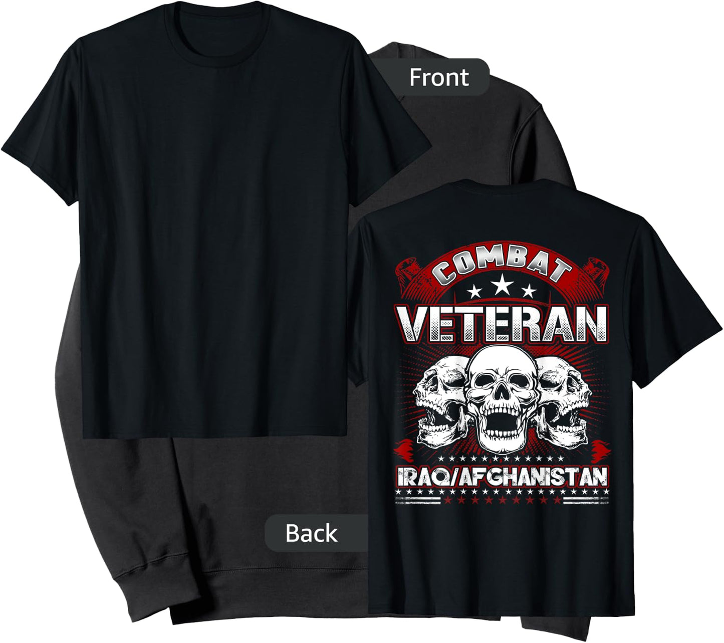 Combat Veteran Iraq Shirt Sweatshirt - Sweatshirt | Black