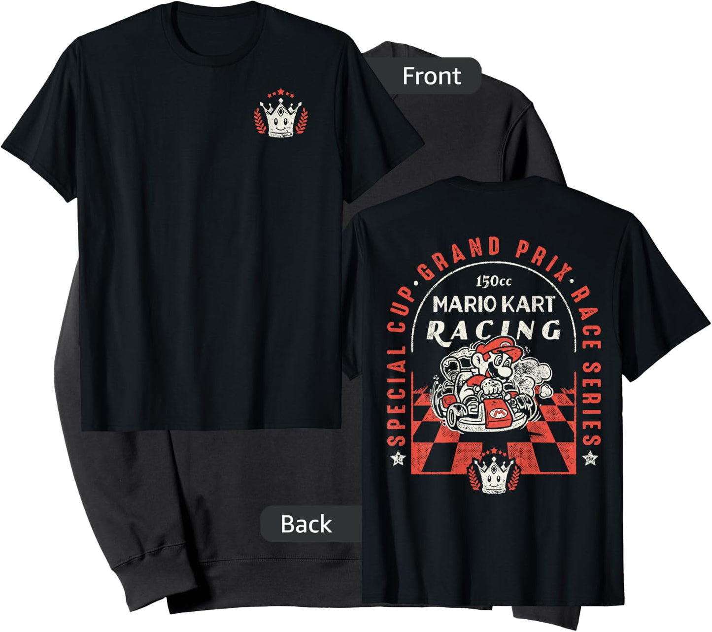 Mario Kart Victory Crown Front 150cc Racing Graphic Sweatshirt - Sweatshirt | Black