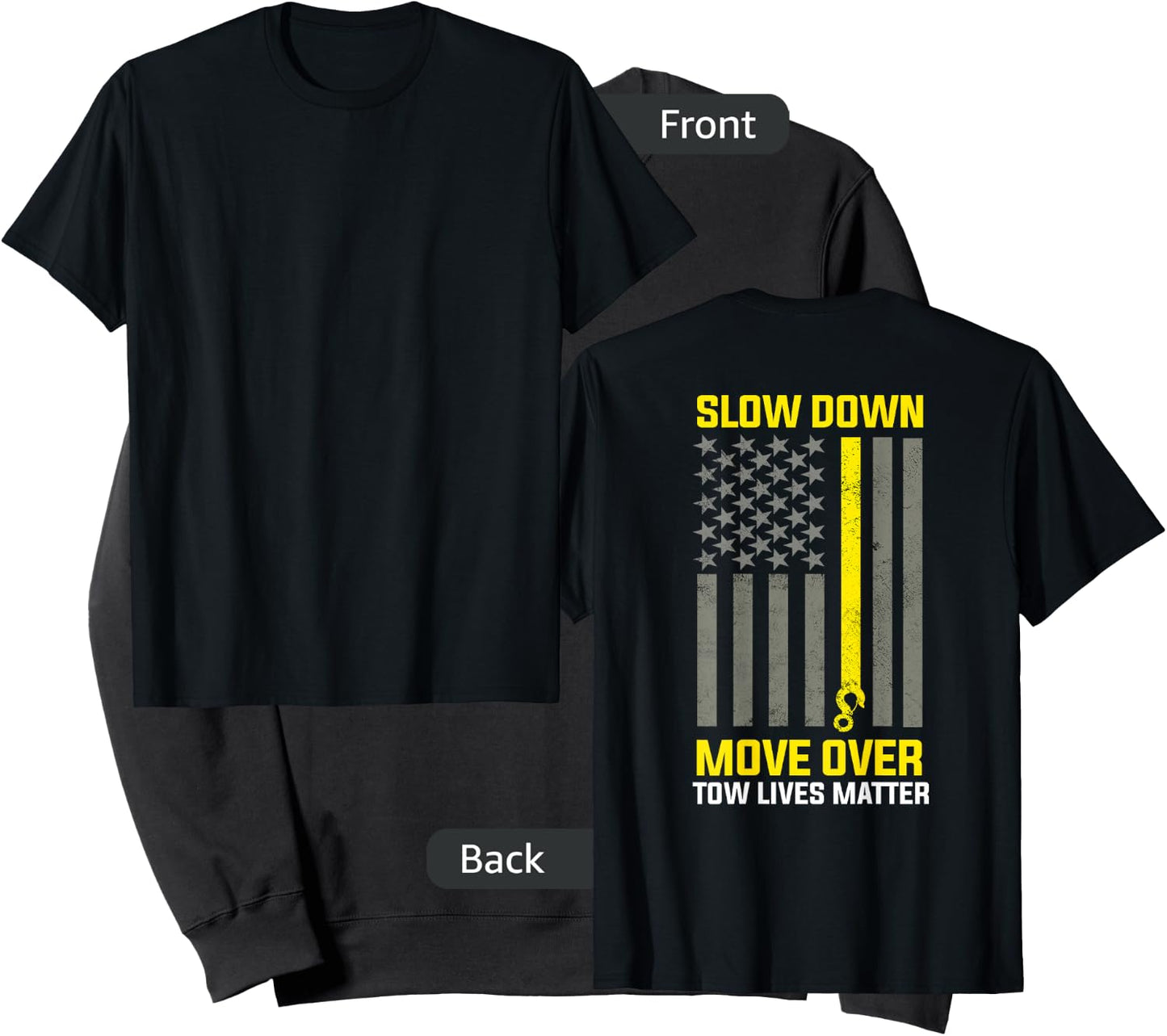 Tow Lives Matter Thin Yellow Line Tow Lives Matter Sweatshirt - Sweatshirt | Black