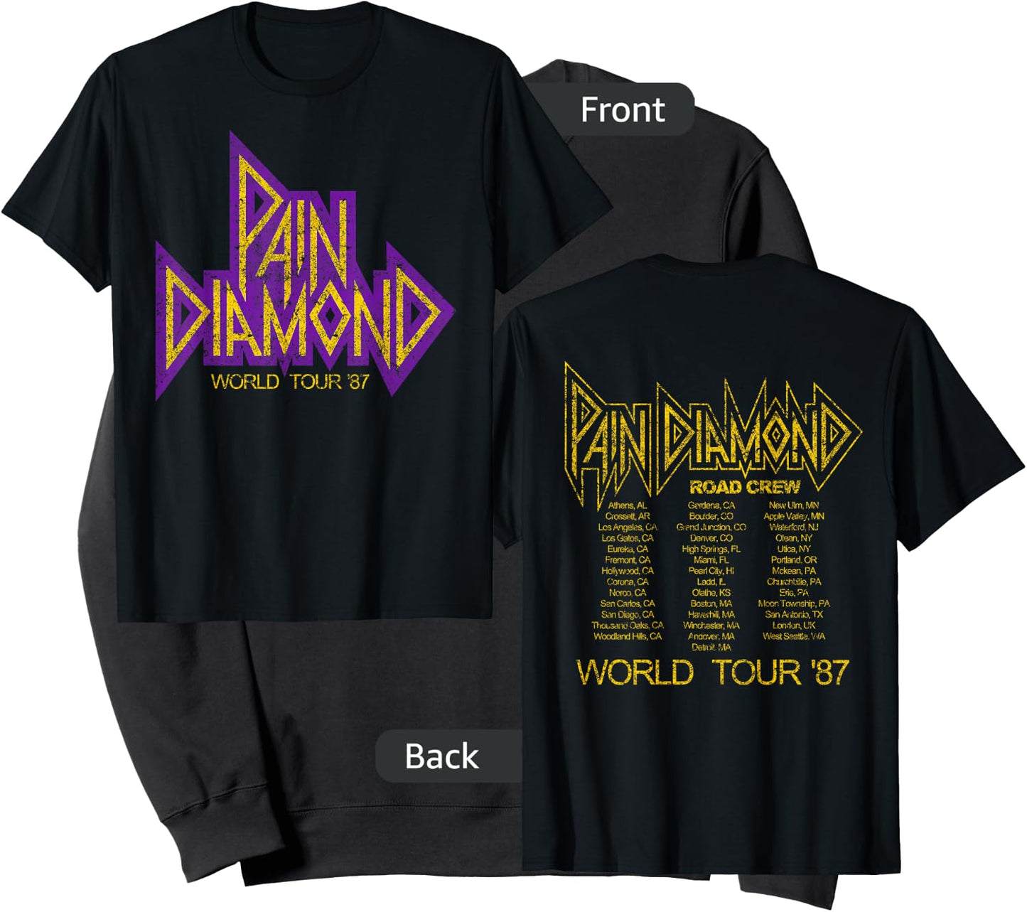 Pain Diamond World Tour '87 Sweatshirt - Sweatshirt | Black