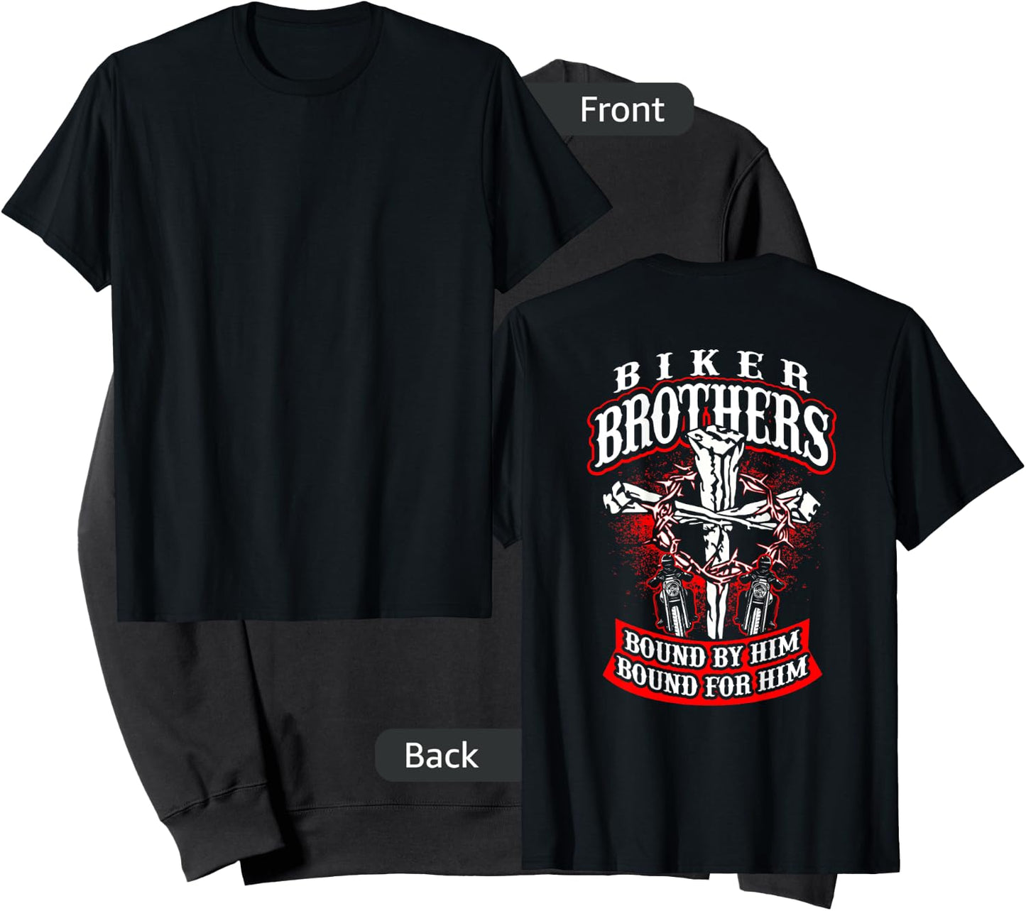 Biker Brothers Christian Cross Jesus Motorcycle Shirt Sweatshirt - Sweatshirt | Black