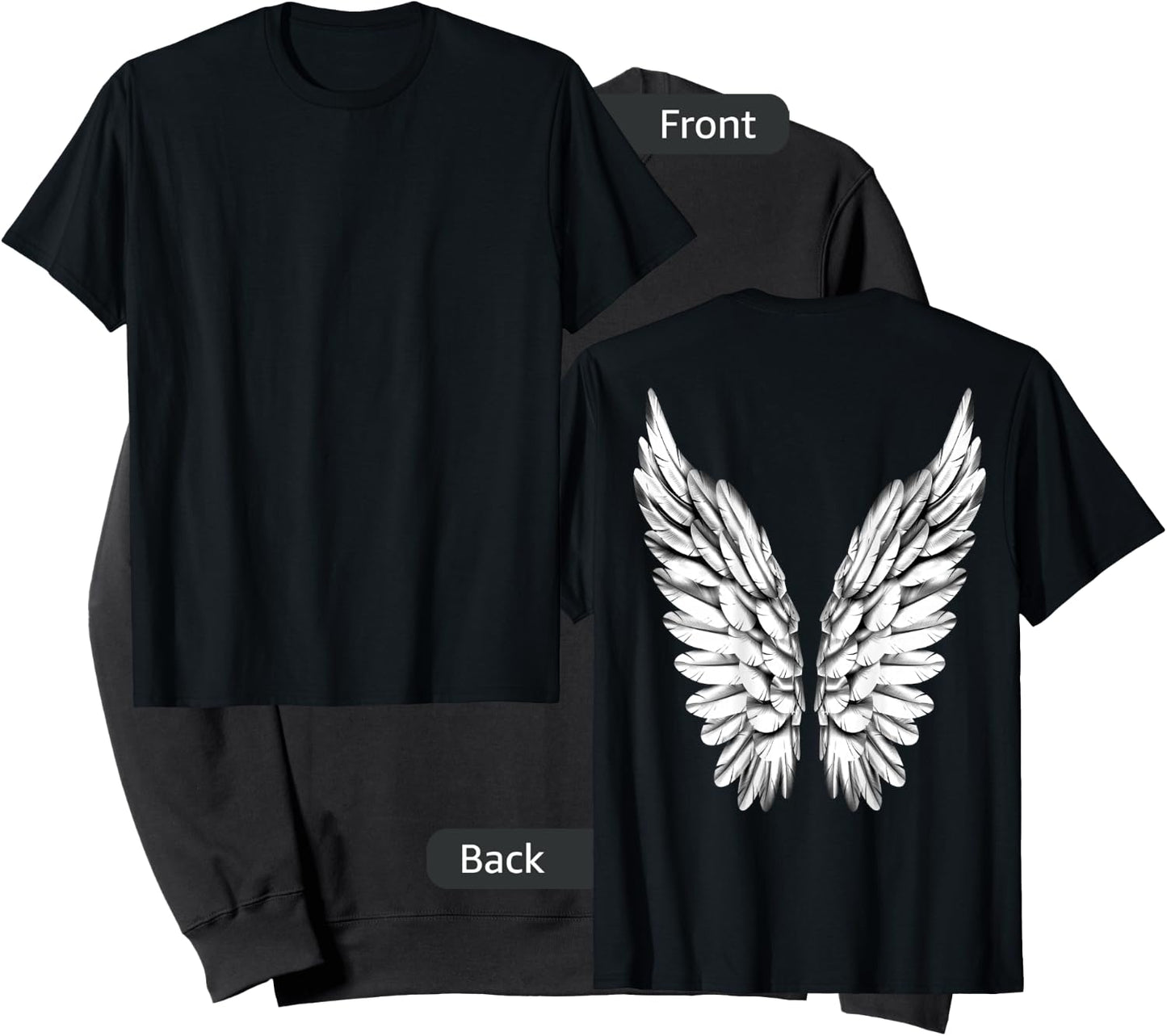 White Wings Freedom Guardian & Women Angel Sweatshirt - Sweatshirt | Black