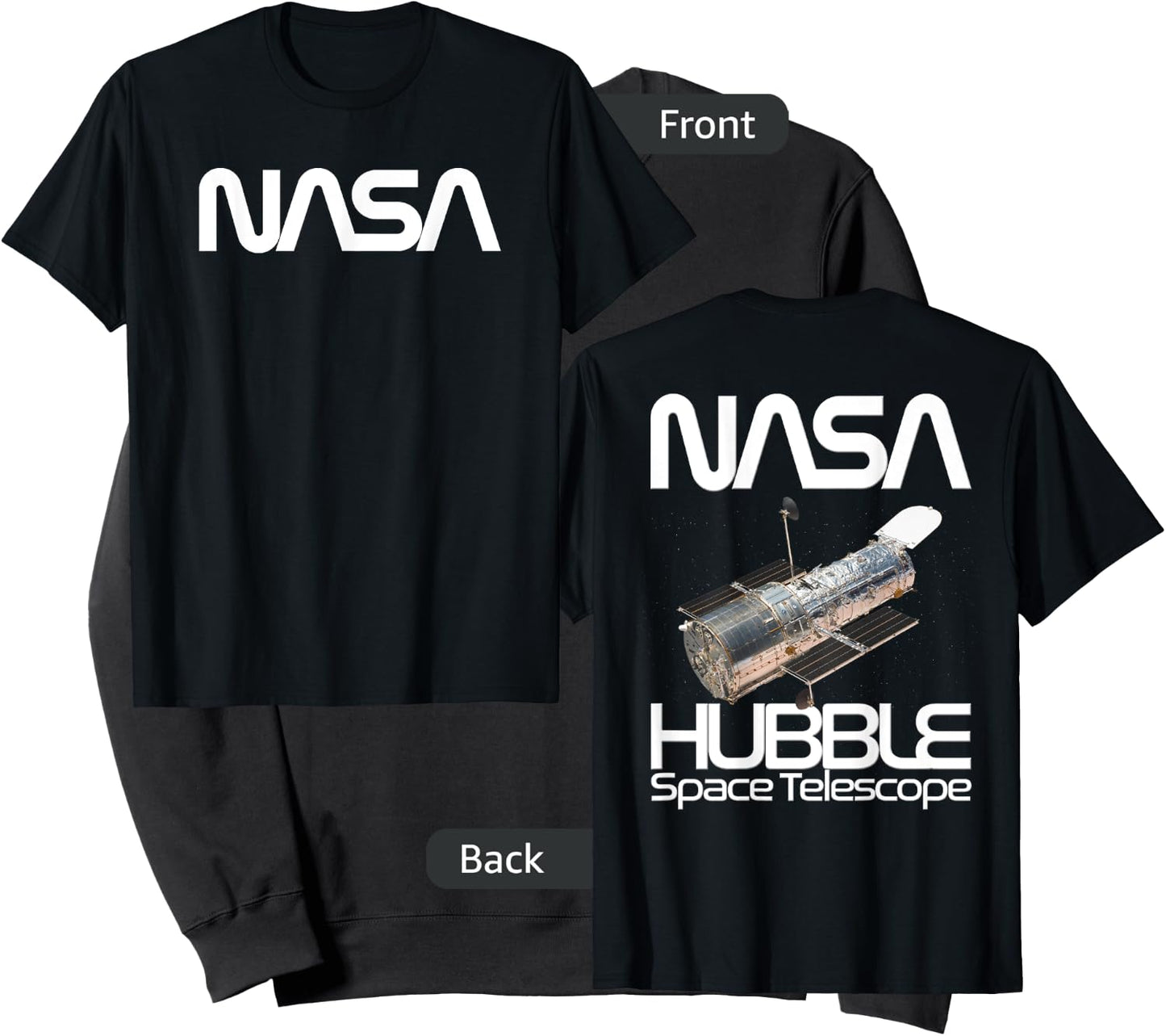 Hubble Space Telescope FRONT AND BACK DESIGN NASA Astronomy Sweatshirt - Sweatshirt | Black