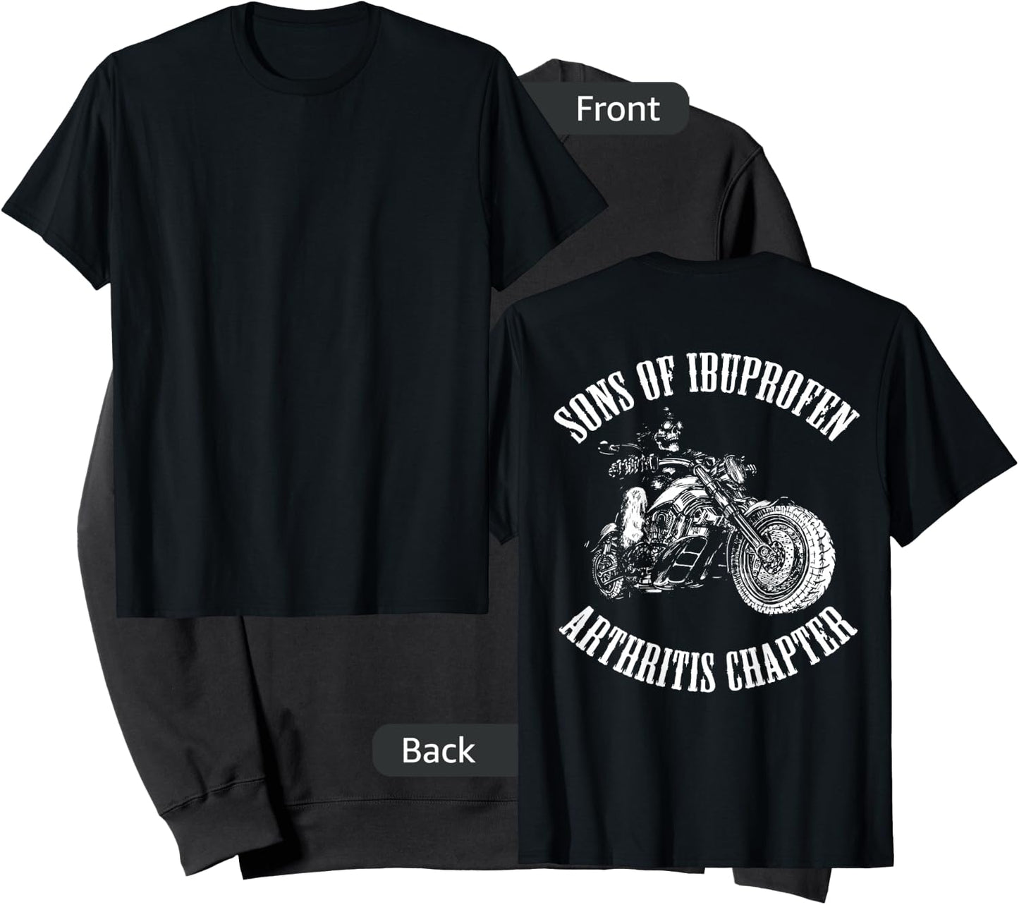 Sons of Ibuprofen Arthritis Chapter Biker BACK Sweatshirt - Sweatshirt | Black