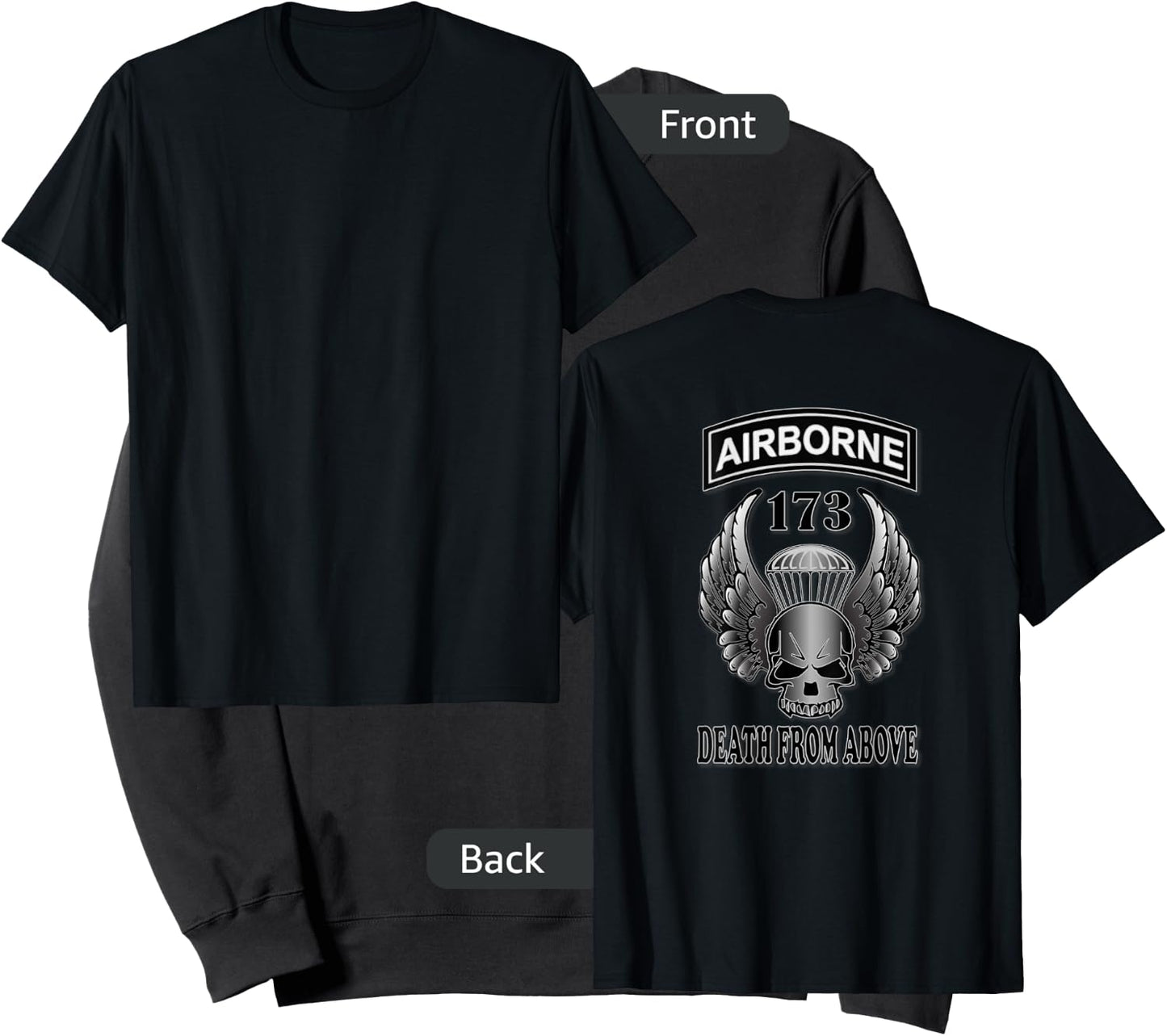 173rd Airborne (Back Design) Sweatshirt - Sweatshirt | Black
